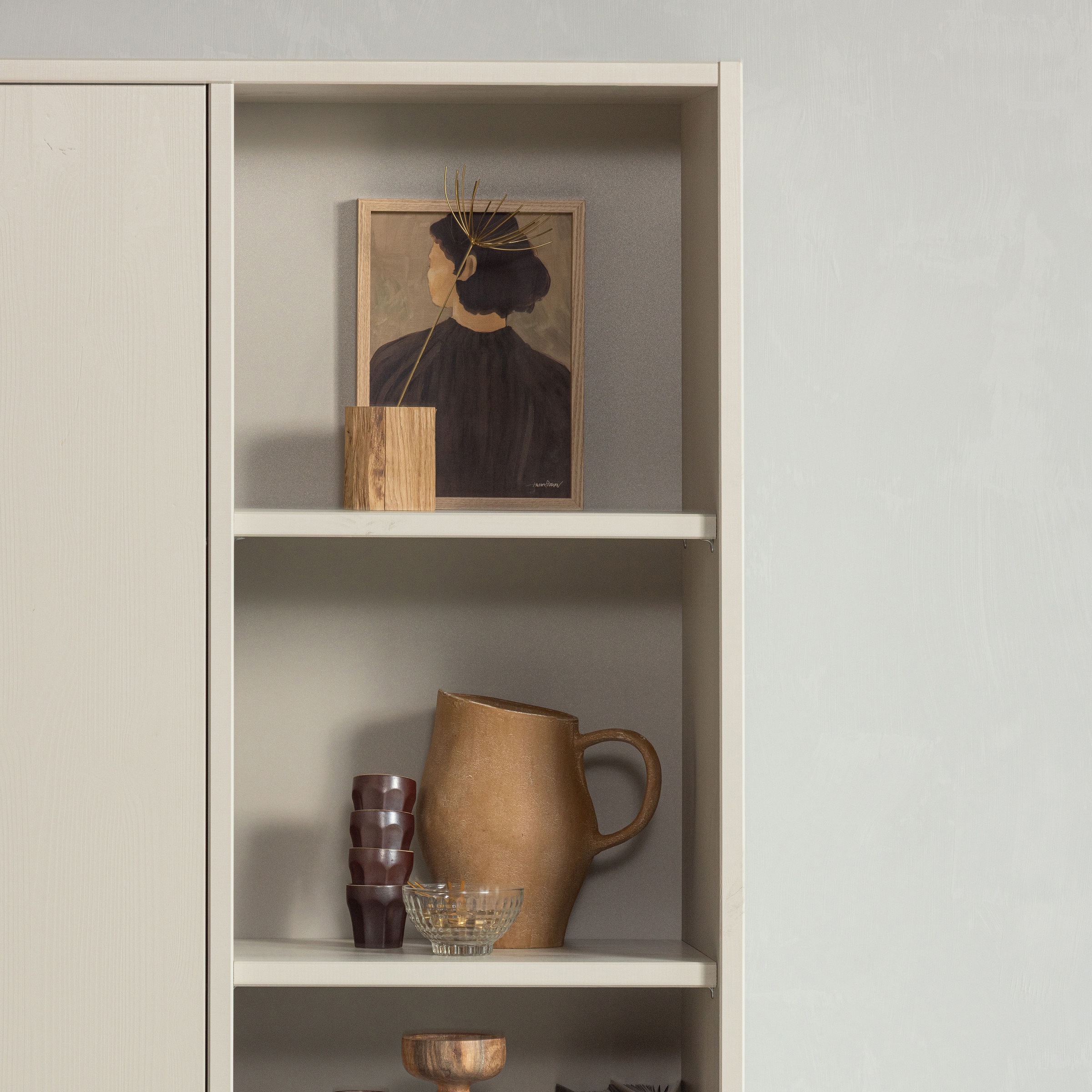 WOOOD Mehrzweckschrank »WOOOD MEREL ABLAGESCHRANK KIEFER DUST [fsc]« Merel Aufbewahrungsschrank, FSC-Kiefer, viel Stauraum, Push-to-Open