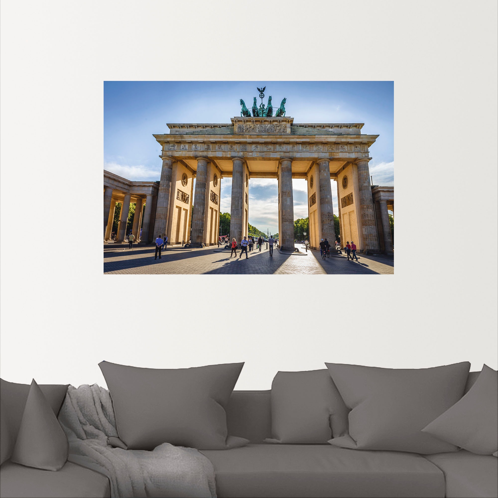 Artland Poster »Brandenburger Tor in Berlin«, Gebäude, (1 St.), als Alubild, Leinwandbild, Wandaufkleber oder Poster in versch. Größen