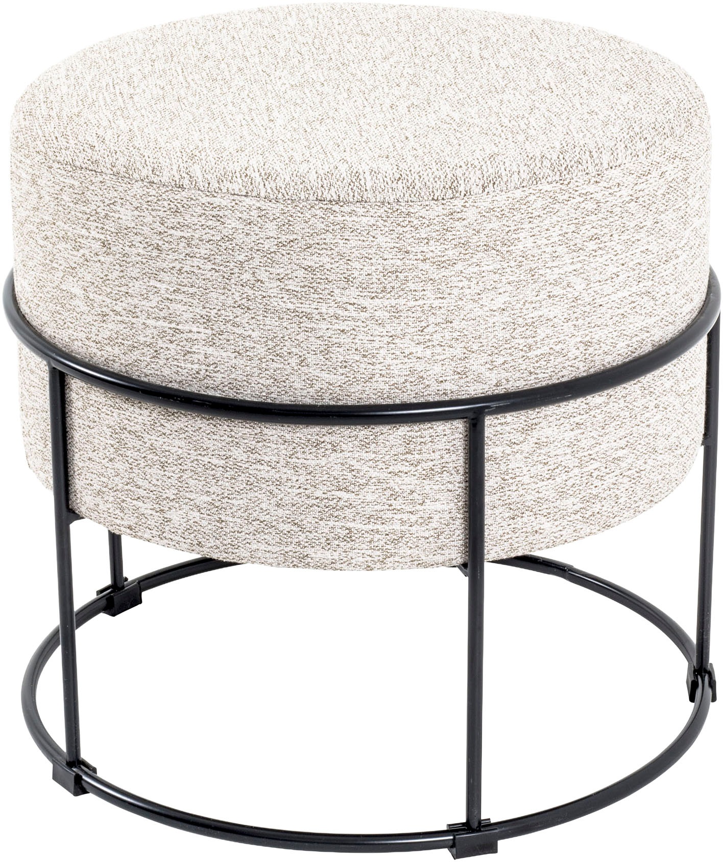 HAKU Hocker »Pouf, Schemel, Stockerl« rund - aus Textil Weiß - Ø/H 48/44 cm
