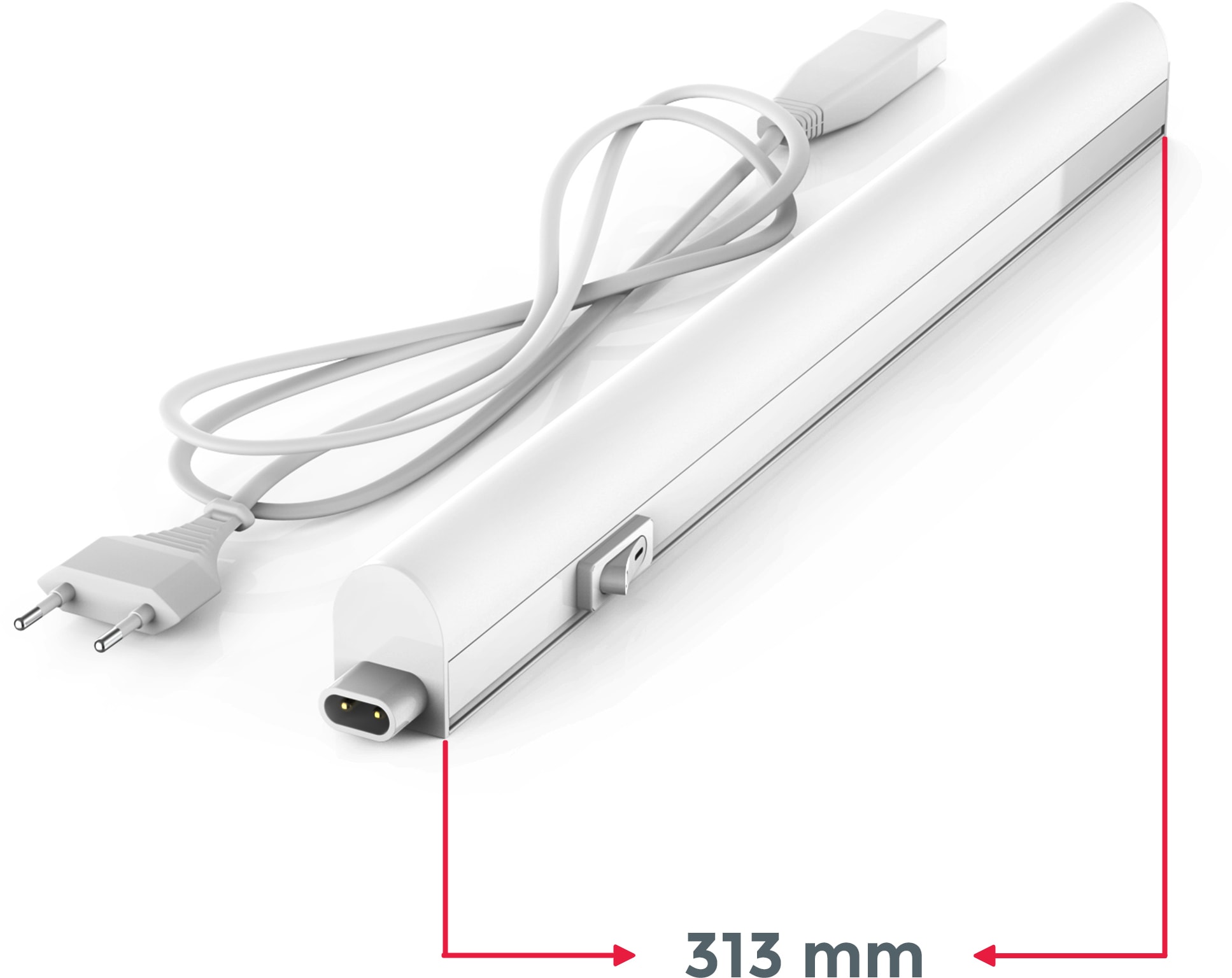 B.K.Licht Lichtleiste, 1 flammig, Leuchtmittel LED-Board | LED fest integriert, Unterbauleuchte, Küchenlampe, Stecksystem, 4W 400 Lumen 4.000K, weiß