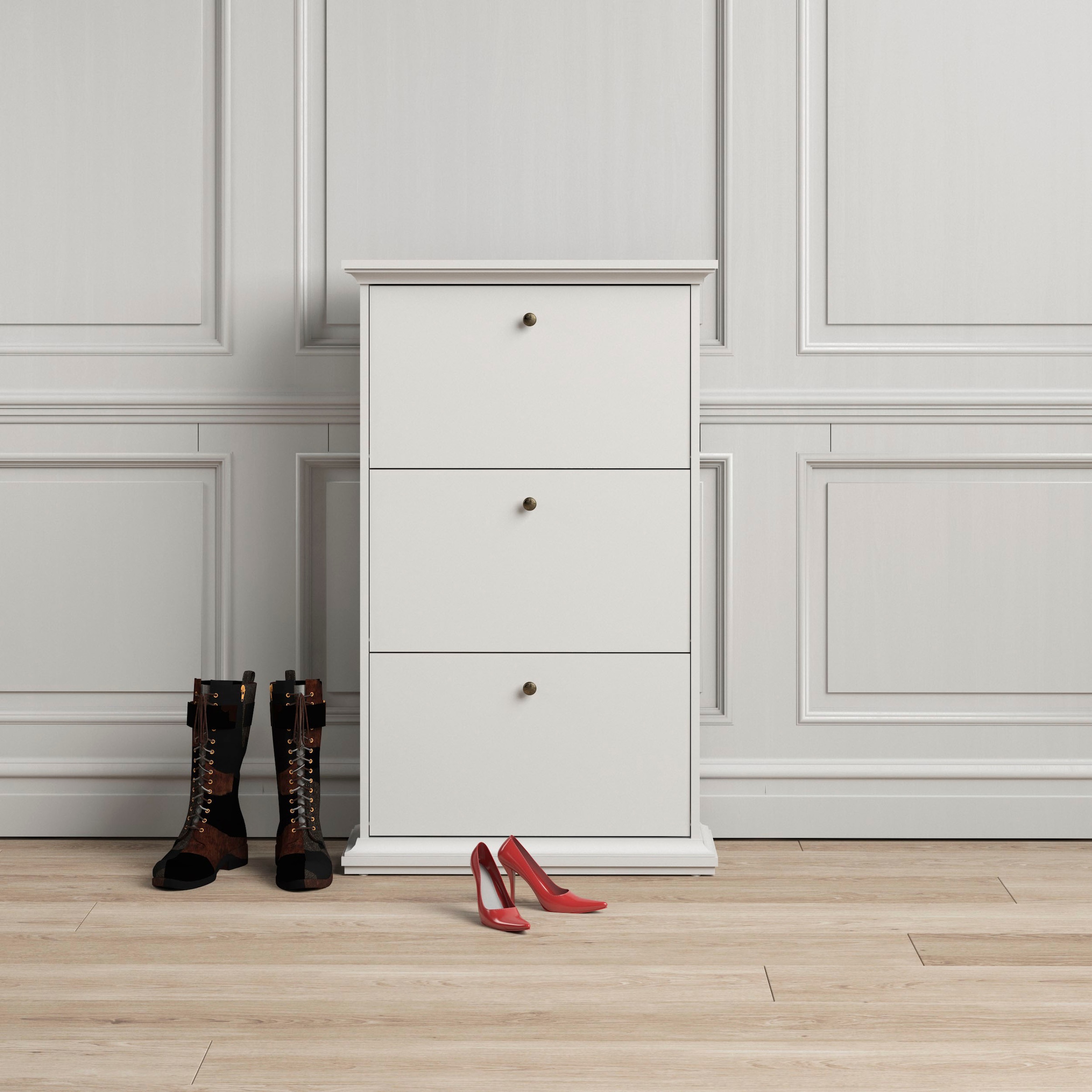 Schuhschrank »Paris«, mit drei Klappen für viele Stauraummöglichkeiten, Breite 77,8 cm