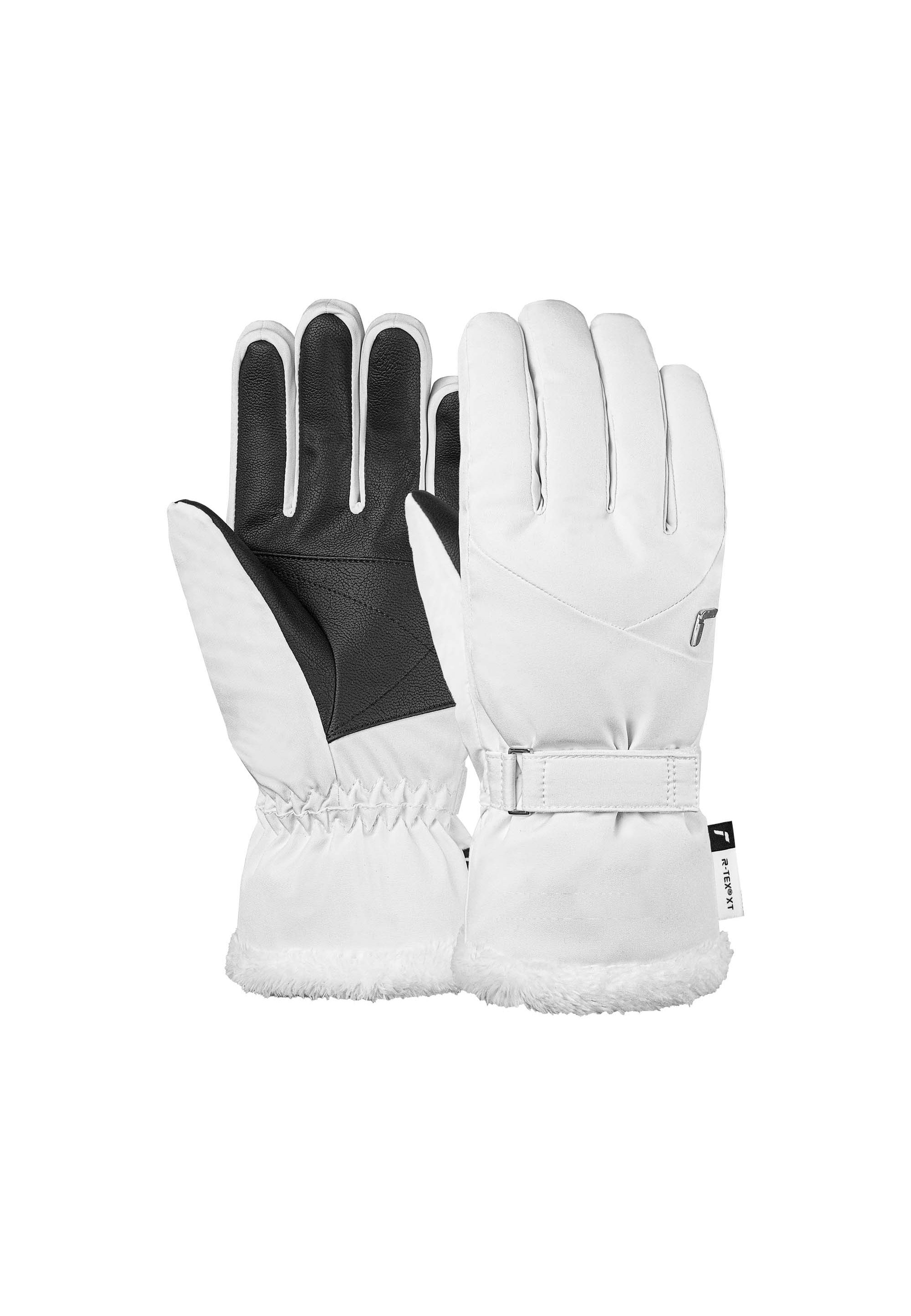 REUSCH Damen Skihandschuhe "Leonie R-TEX XT"weiß, silberfarben, Gr. 6, 6% Lederimitat, 92% Polyester, 2% Elasthan, Handschuhe, mit atmungsaktiver