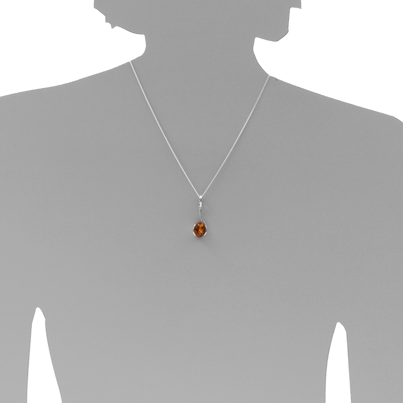 Kette mit Anhänger OSTSEE-SCHMUCK "Ostsee-Schmuck Kette mit Anhänger Lennja" Gr. 50, silber, Halsketten, Damen, 50cm, Silber 925 (Sterlingsilber), L: 42 5