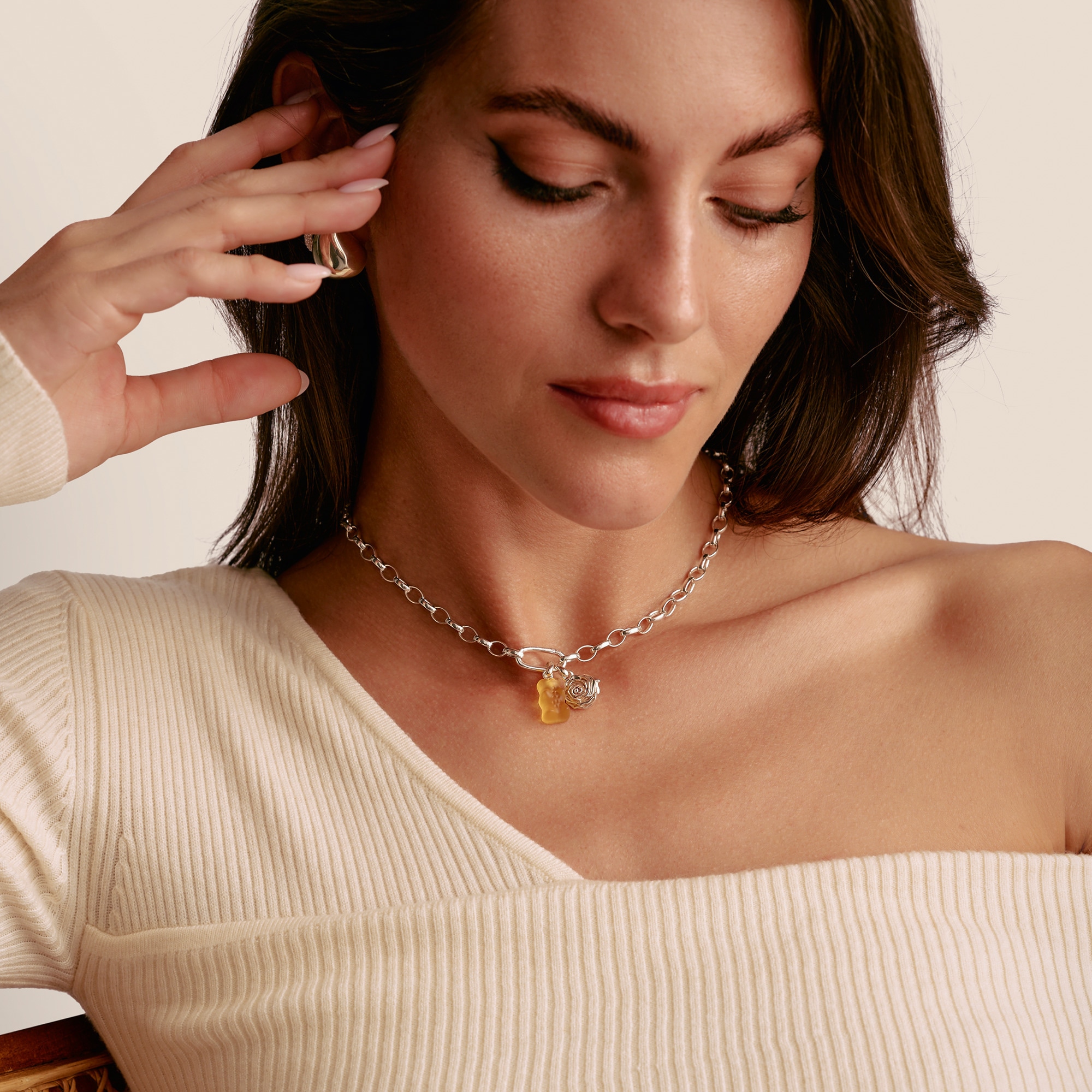 THOMAS SABO Charm-Einhänger »THOMAS SABO x HARIBO: Charm - Connect«, mit Kristallglas