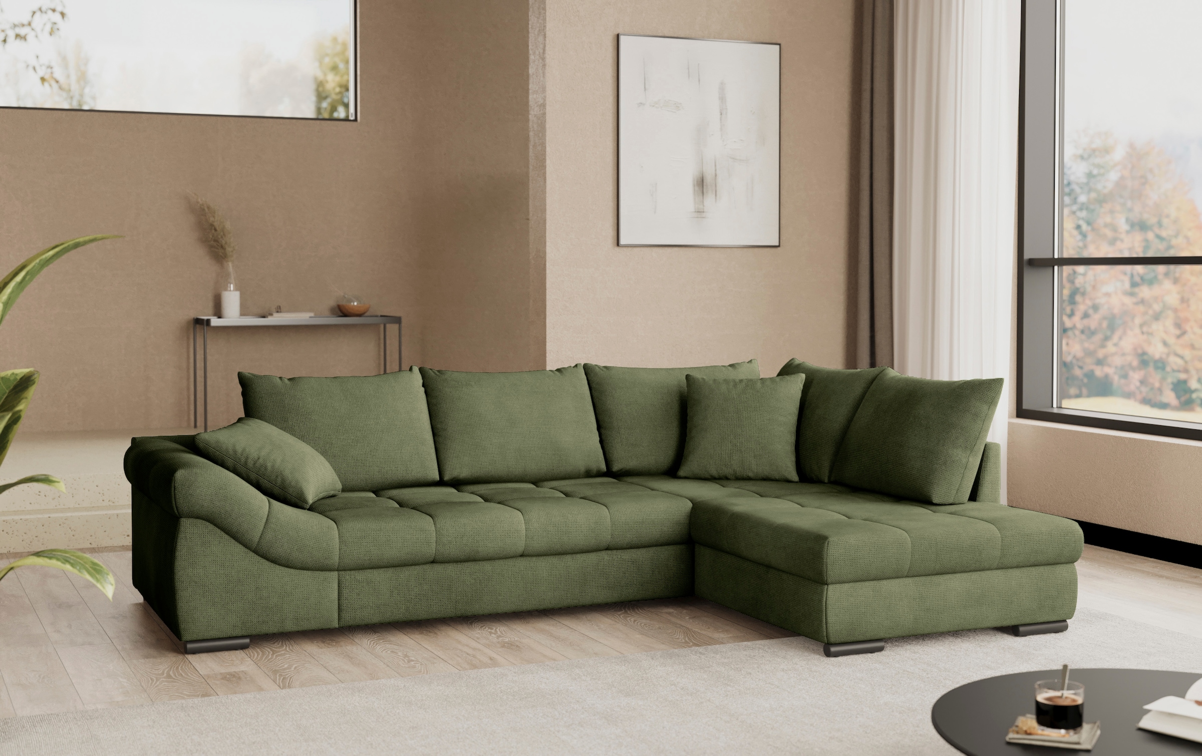 Mr. Couch Ecksofa »Allegro DuraFlex, L-Form«, Hochschläfer-Bettauszug, Kaltschaumpolsterung, bis 140 kg belastbar