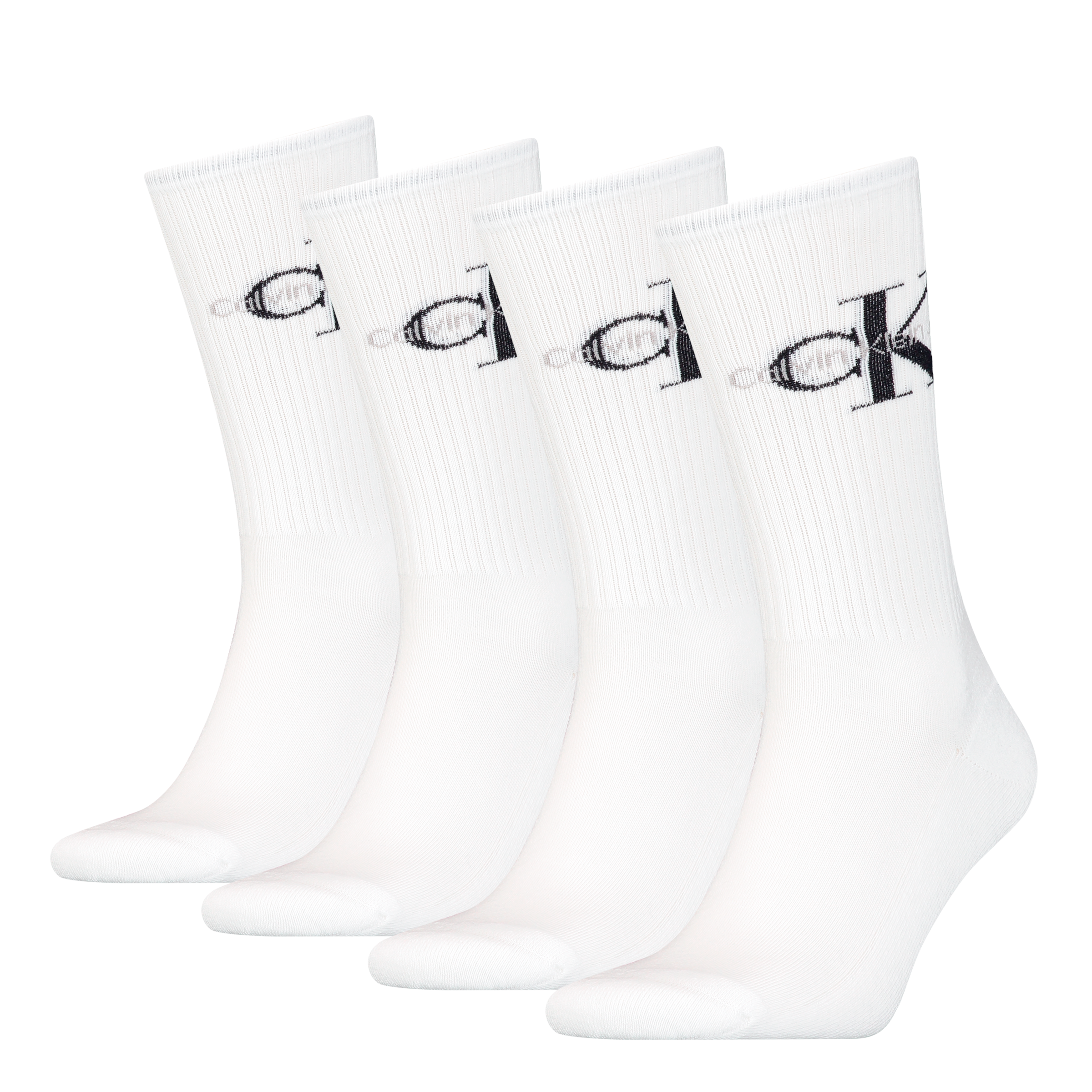 Calvin Klein Jeans Socken "CKJ MEN SOCK 4P MONOGRAM ECOM" mit Logo am Schaft