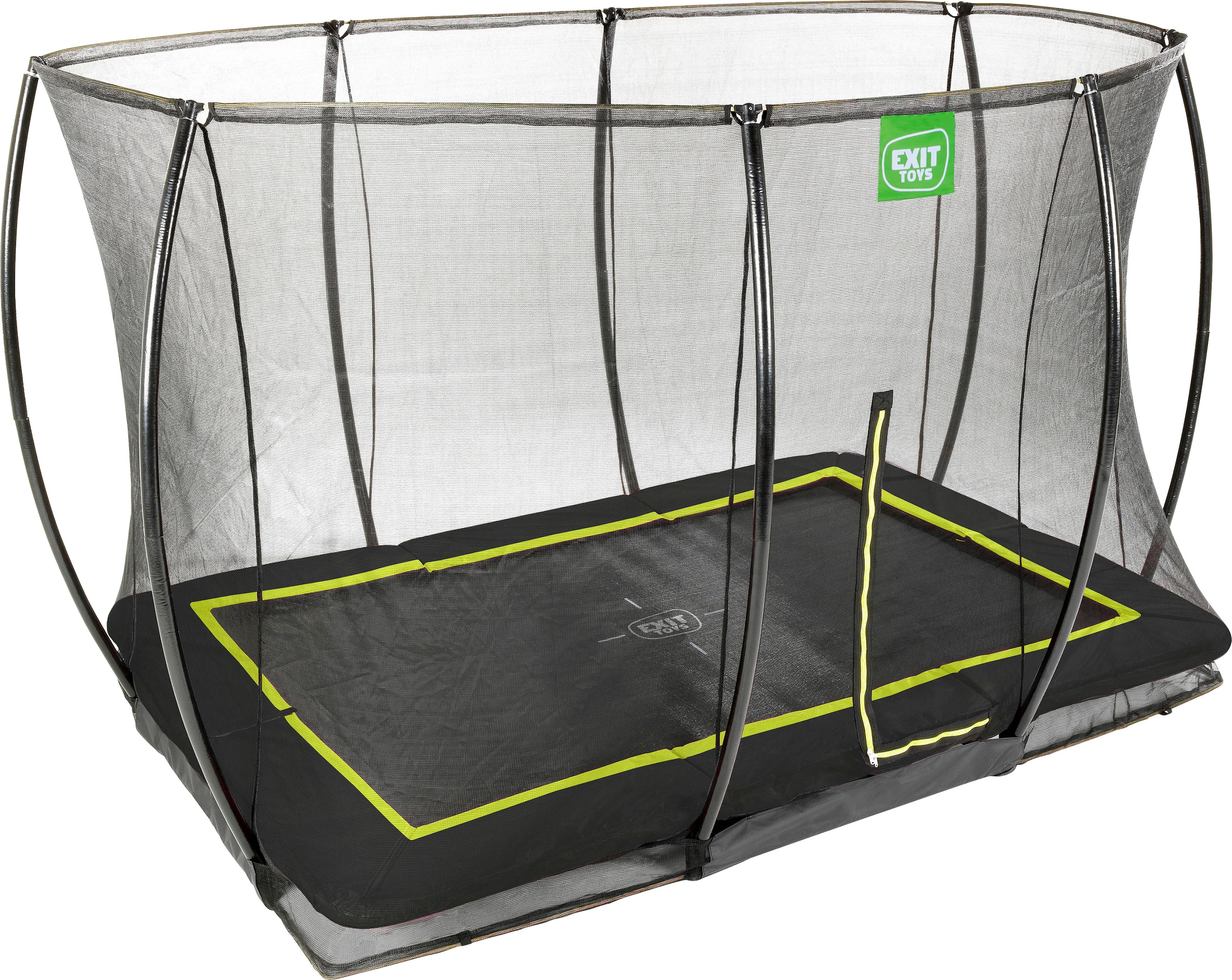 EXIT Gartentrampolin »Silhouette Ground«, BxT: 214x305 cm, mit Sicherheitsnetz