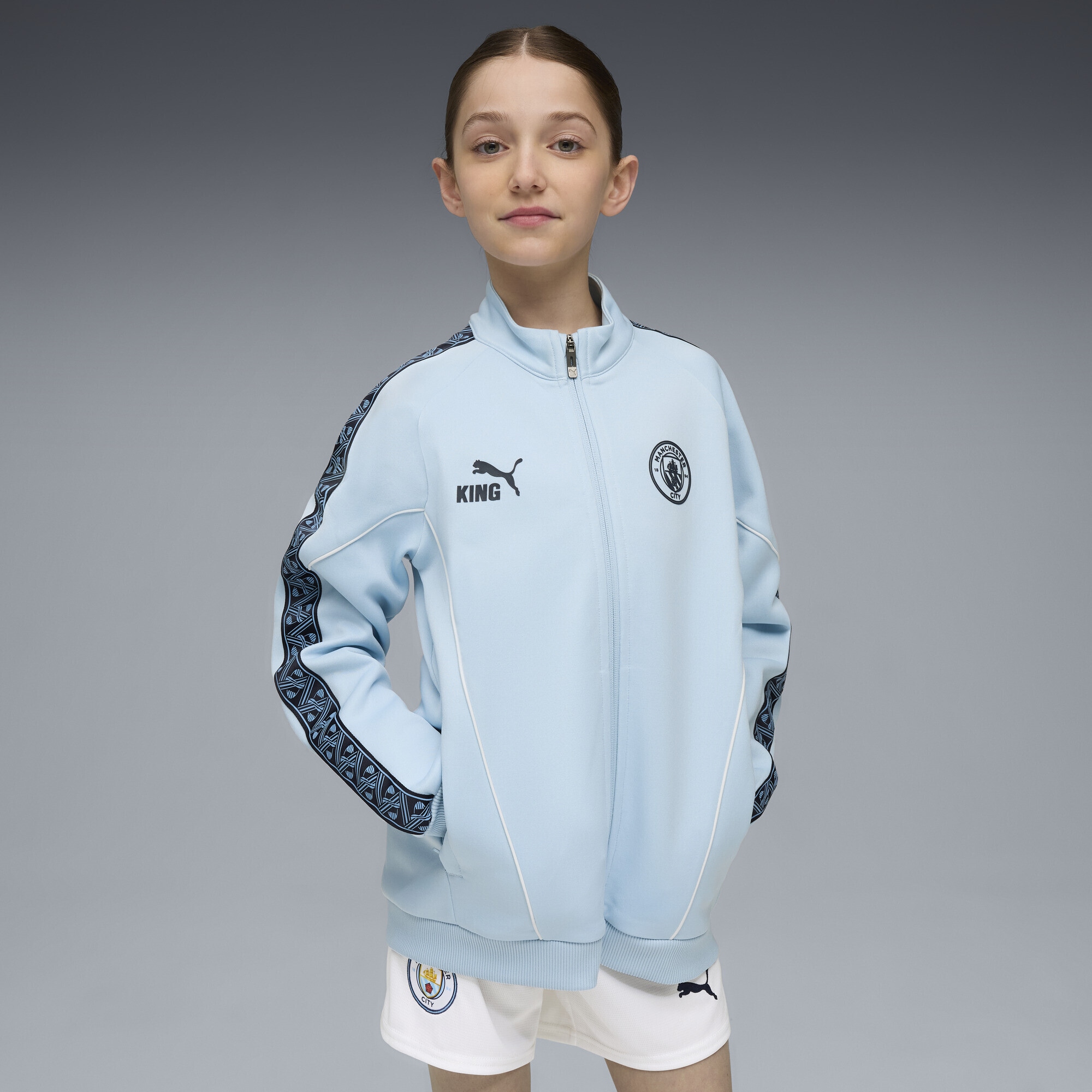 PUMA Sweatjacke »Manchester City KING Anthem Jacke Jugendliche«