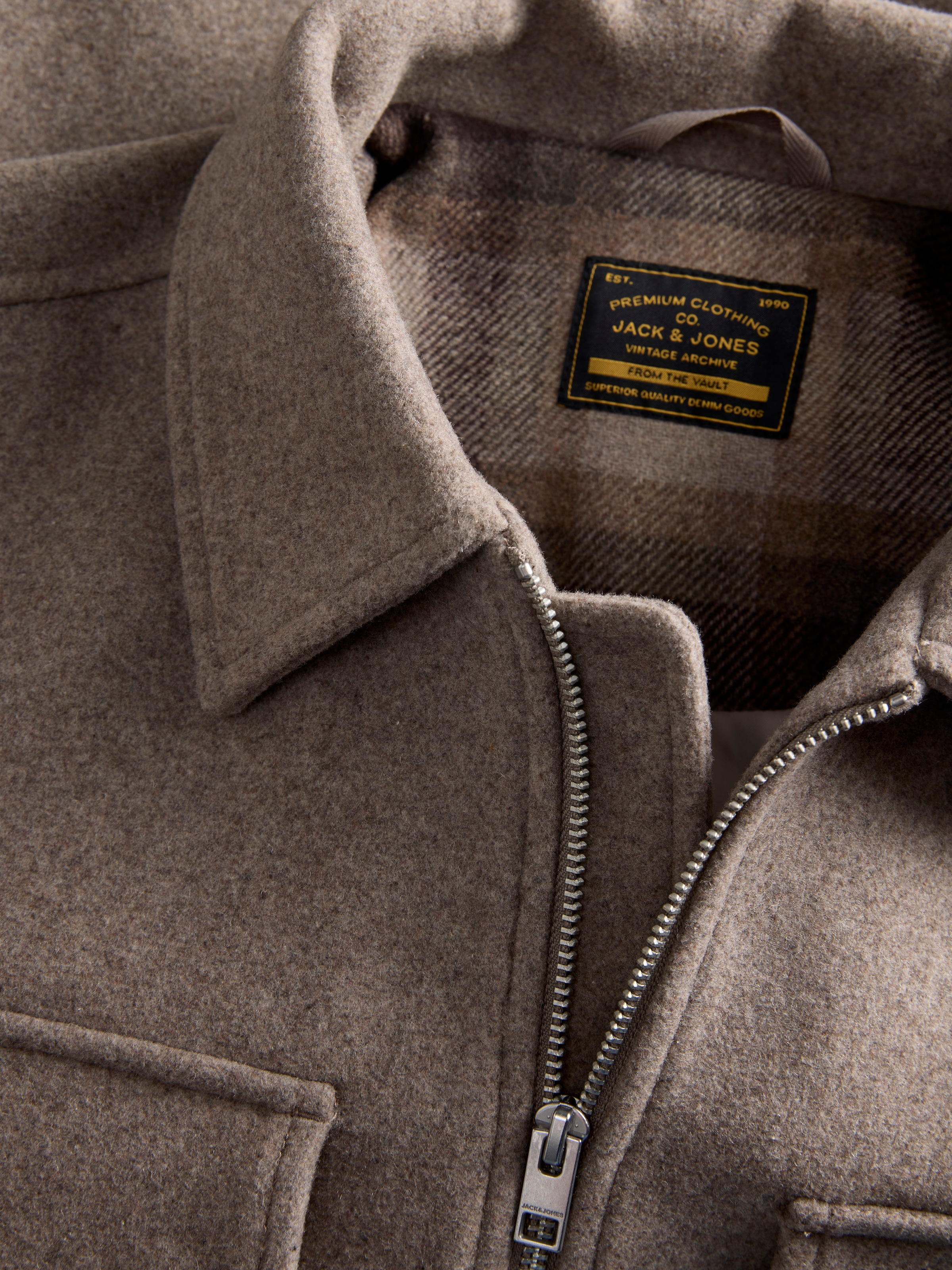 Jack & Jones Blouson »JPRBLUWAKEFIELD WOOL BLEND JACKET SN« Materialmix, mit Wollanteil
