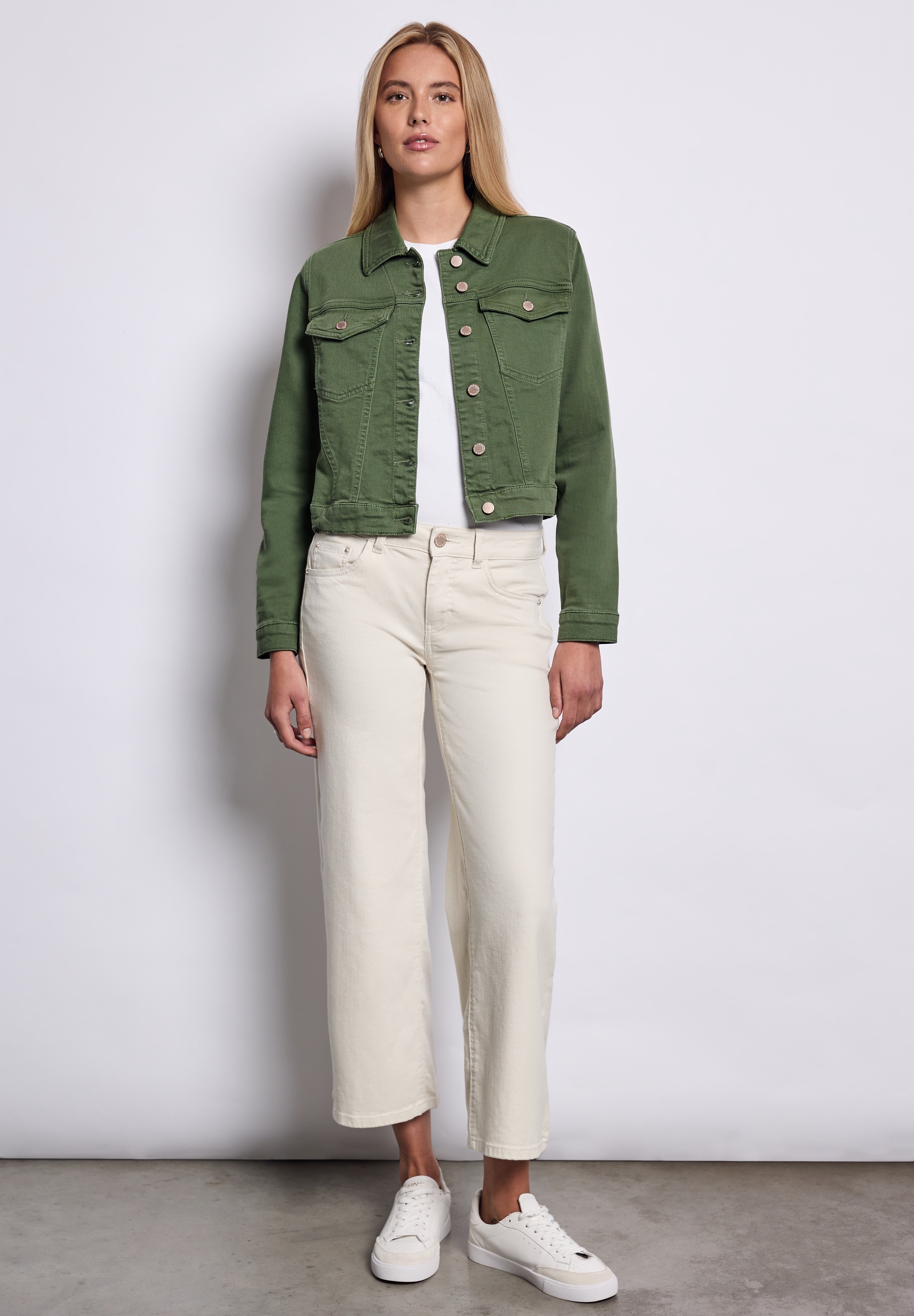 STREET ONE STUDIO Jeansjacke, ohne Kapuze, mit Brusttaschen