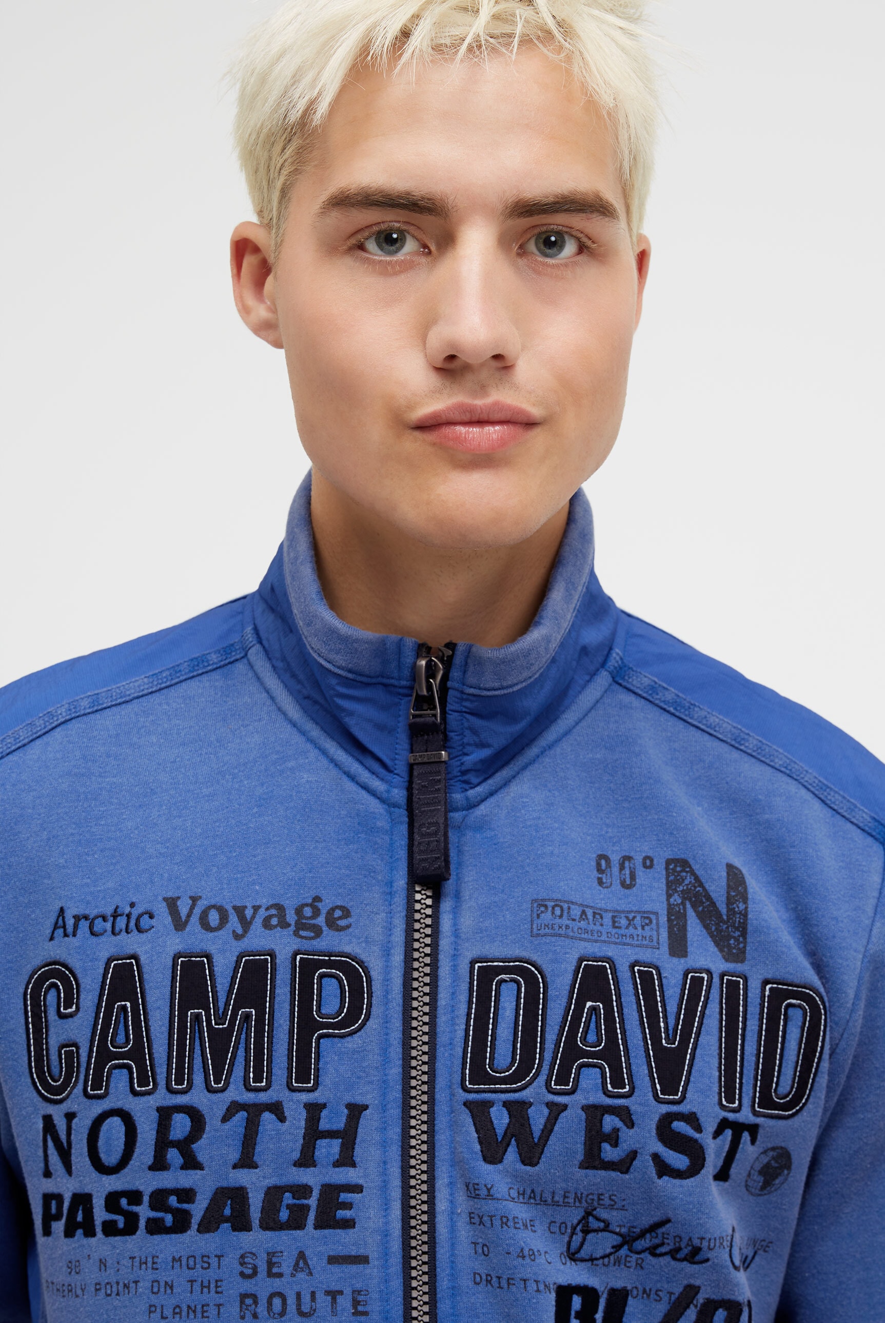 CAMP DAVID Sweatjacke, mit Reißverschlusstaschen