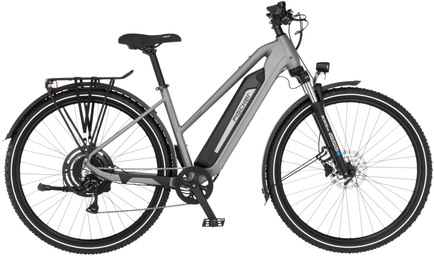 FISCHER Fahrrad "TERRA 2.2 688 ACTIVE" 8 Gang Shimano ACERA Schaltwerk Heckmotor mit Akku-Ladegerät mit Werkzeug, Pedelec, Elektrofahrrad für Damen und Herren