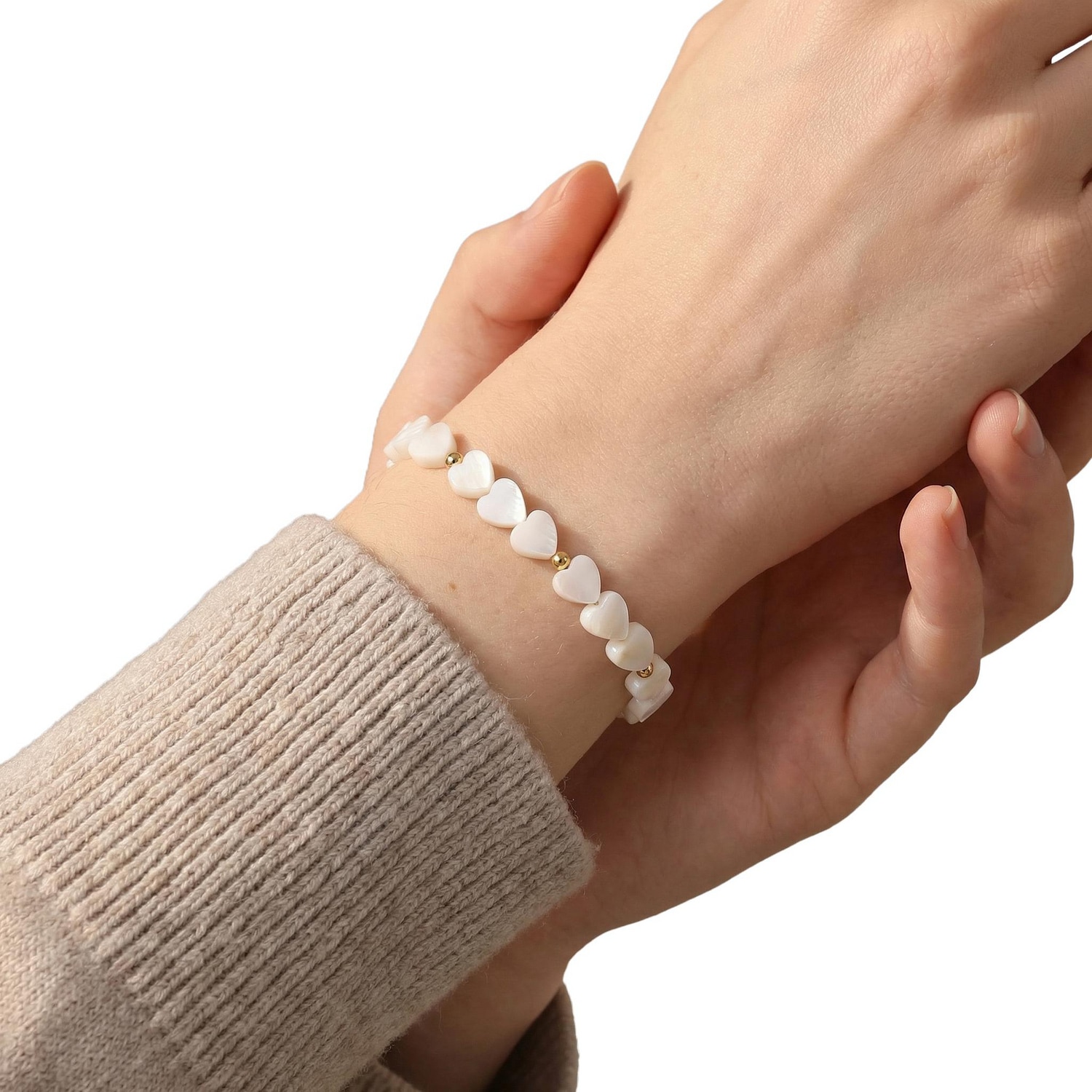 Amor Armband »Herzen« mit Perlmutt
