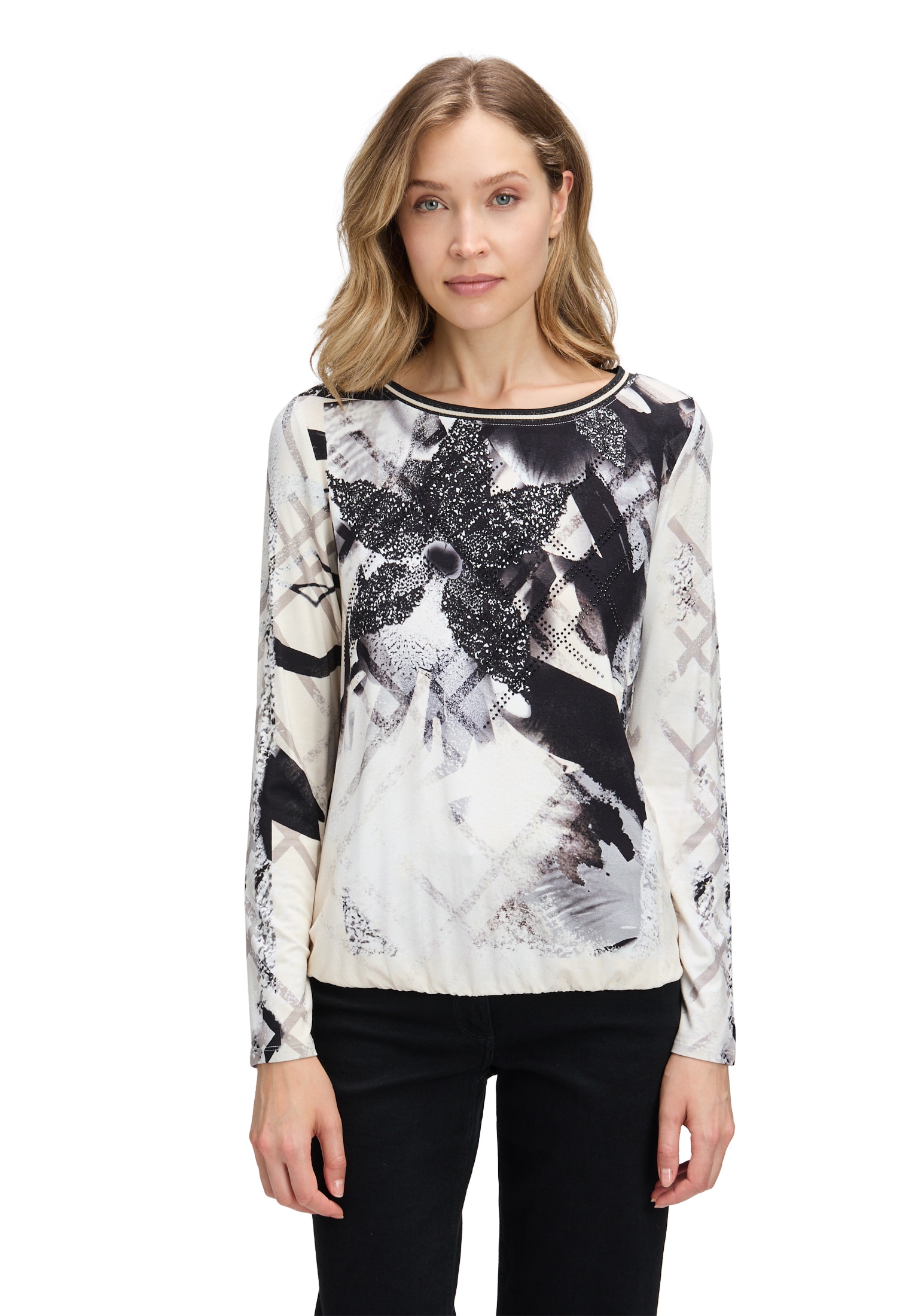 Betty Barclay Kurzarmshirt "Betty Barclay Damen Printshirt mit Gummizug", ( günstig online kaufen