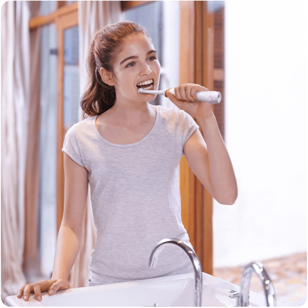 Oral-B Elektrische Zahnbürste »Teen White«, 2 St. Aufsteckbürsten