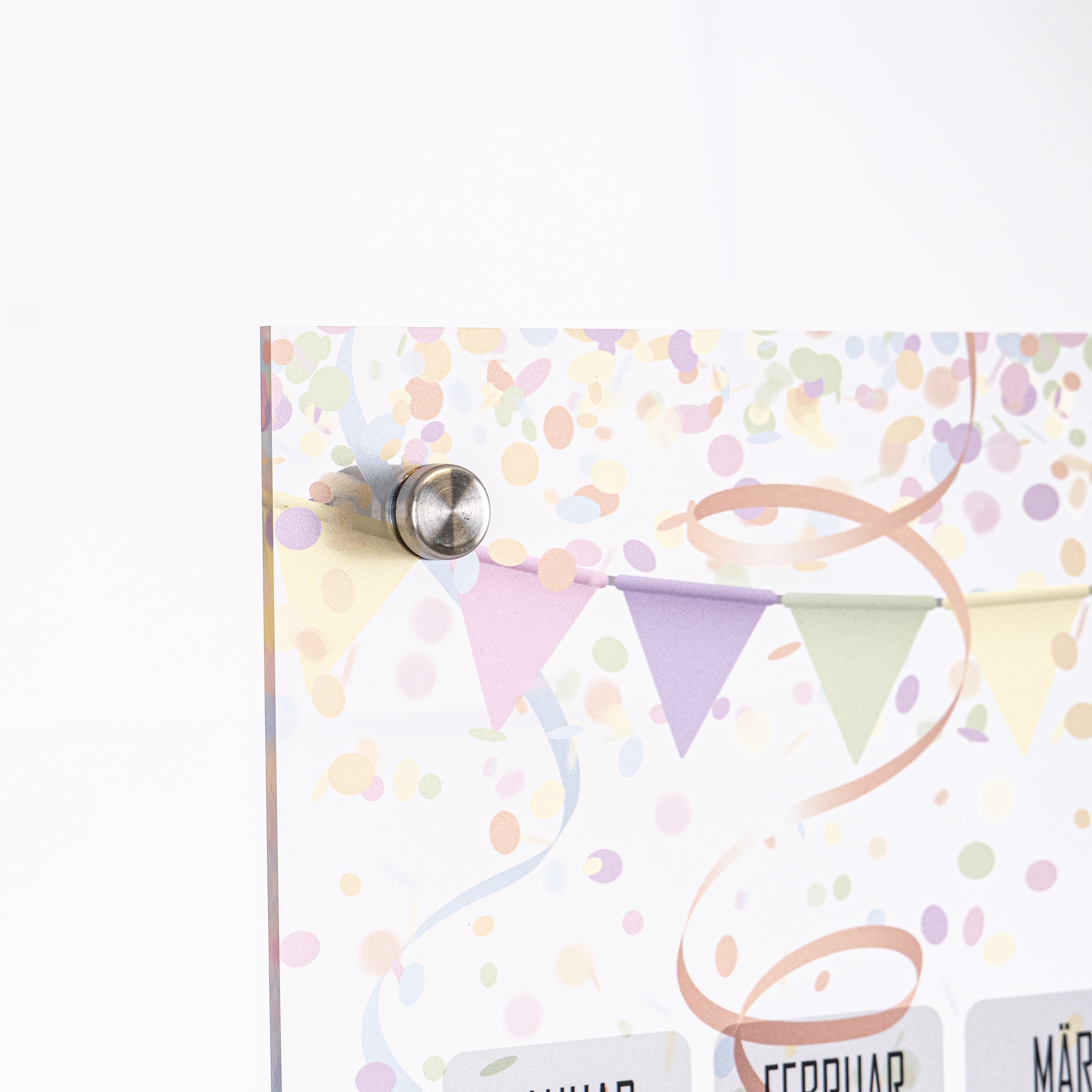queence Wanddekoobjekt »Happy Birthday«, Geburtstagskalender, Kinder, Wandkalender, Acrylglas