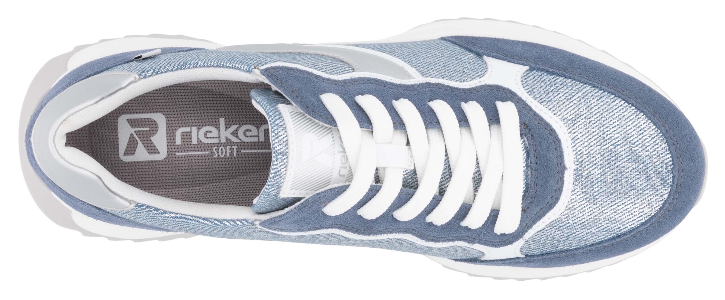 RIEKER Sport Keilsneaker, Schnürschuh, Halbschuh, Freizeitschuh im Streetwear-Style