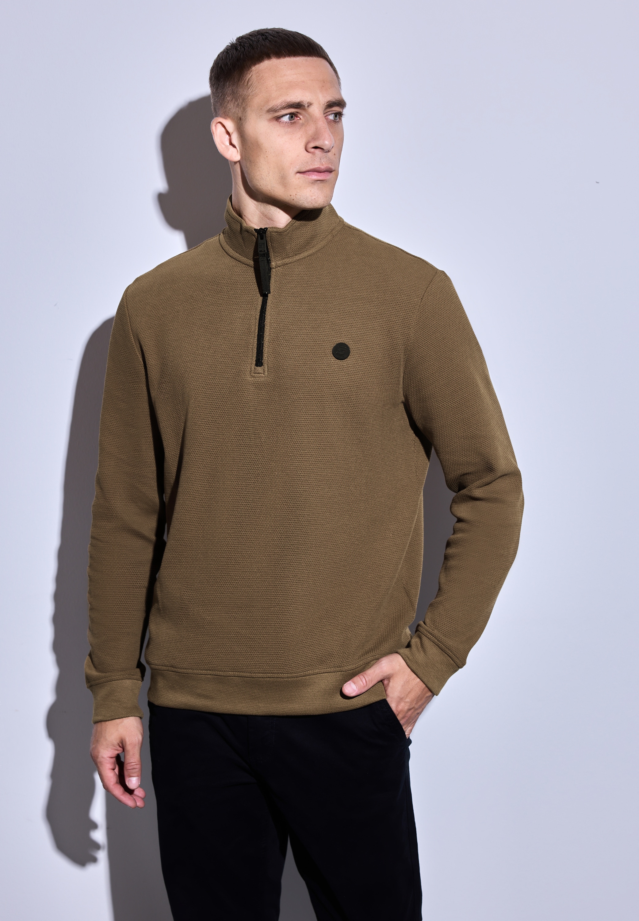 STREET ONE MEN Sweatshirt, aus reiner Baumwolle günstig online kaufen