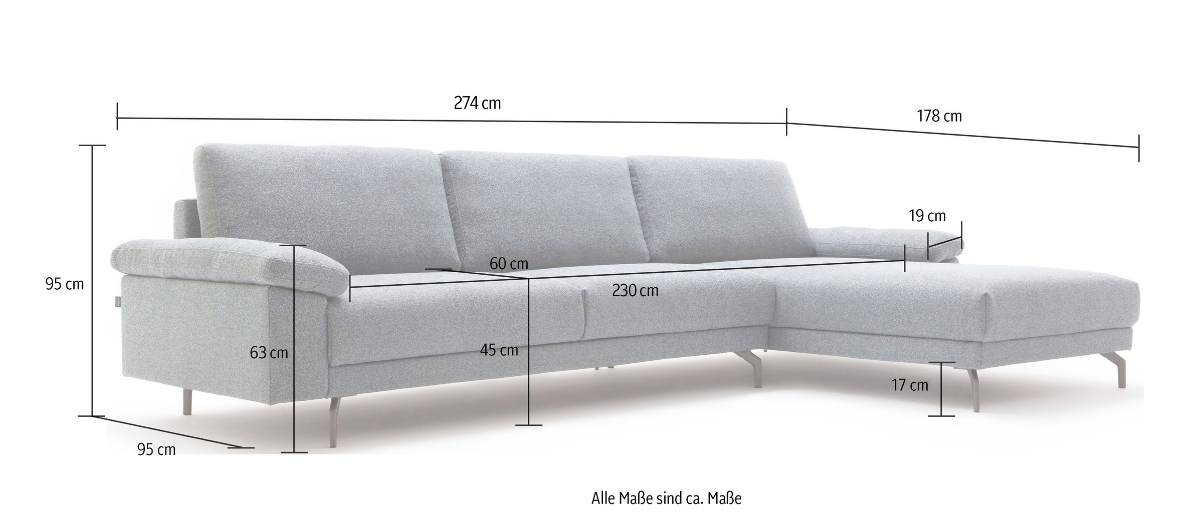 Creation BY ROLF BENZ Ecksofa »CR.450 elegantes Designsofa mit hohem Sitzkomfort«