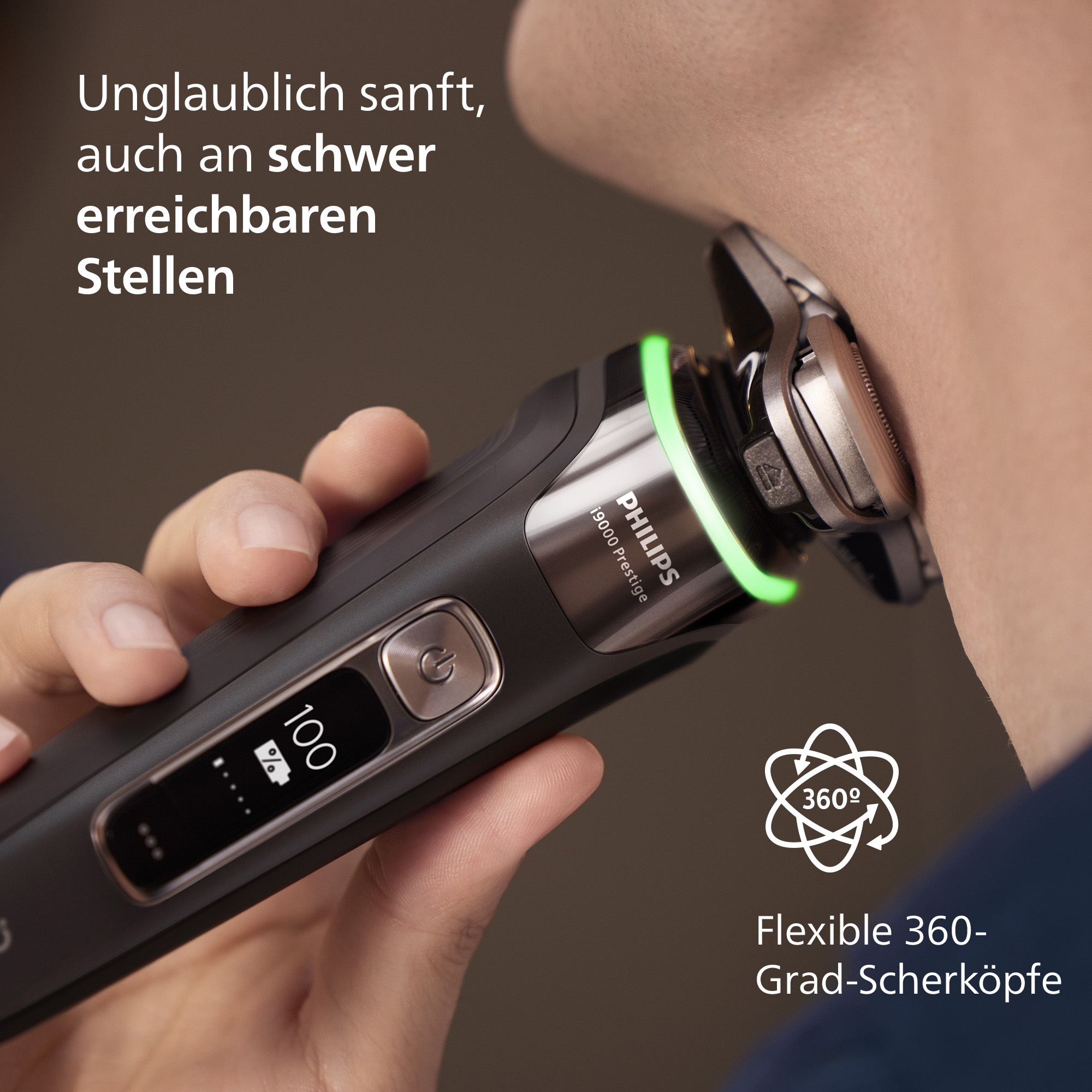 Thumbnail - Philips Elektrorasierer "Series i9000 Prestige XP9200/30" integrierter Präzisionstrimmer mit SkinIQ Technologie, inkl. L...