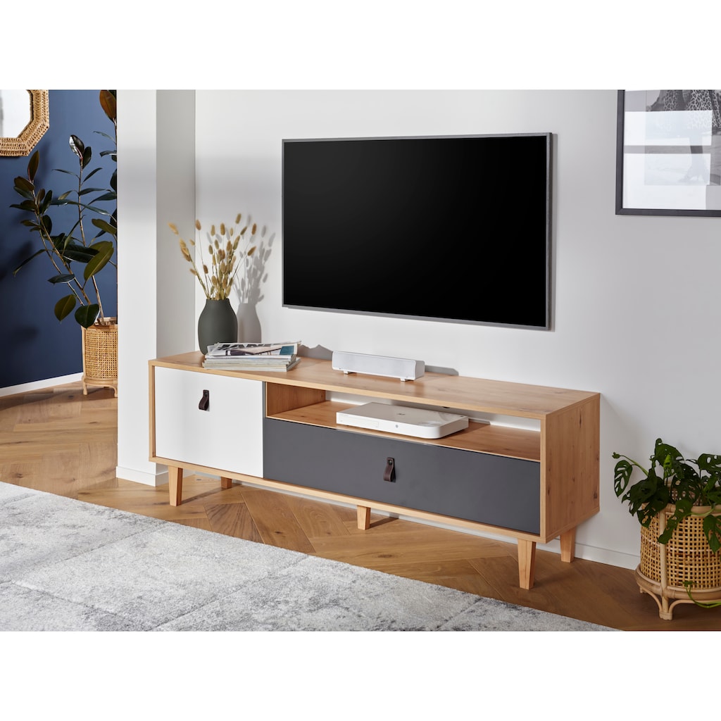Wohnen Kleinmöbel Homexperts TV-Board »Bristol«, Breite 150 cm, mit massiven Eichefüßen 