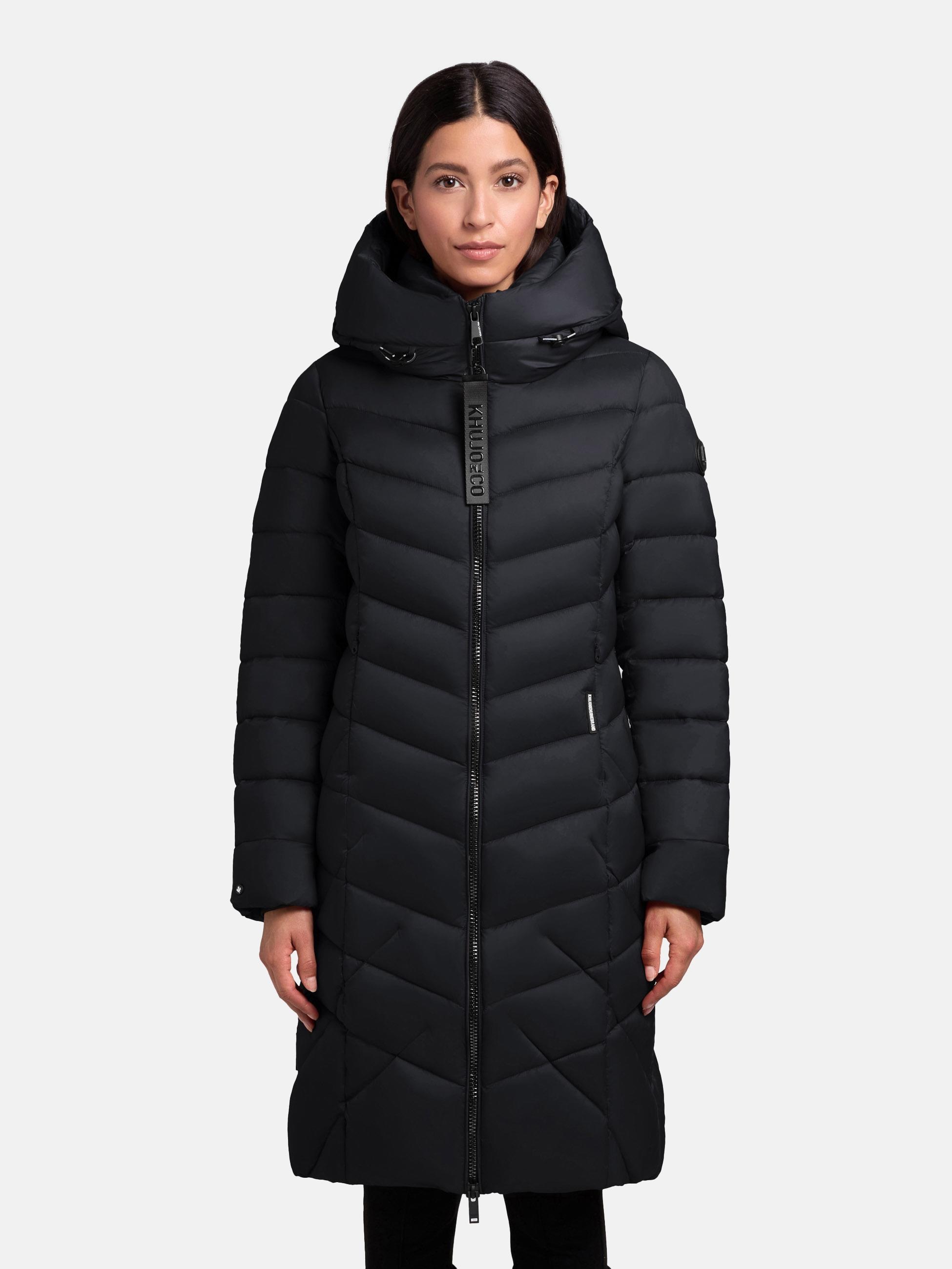 khujo Steppmantel "Odana3-YM" Gesteppter langer Wintermantel mit Kapuze günstig online kaufen