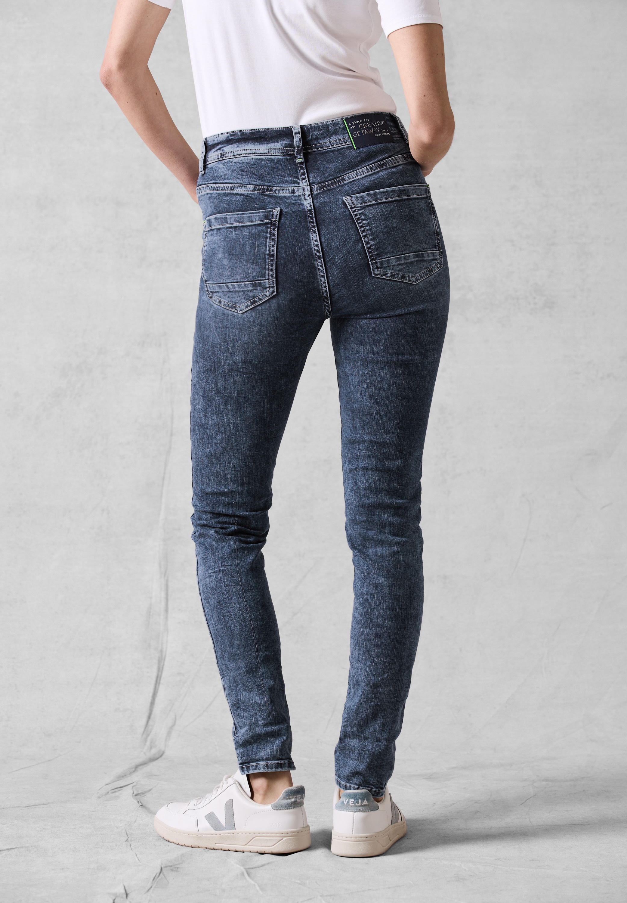 Cecil Slim-fit-Jeans, High Waist