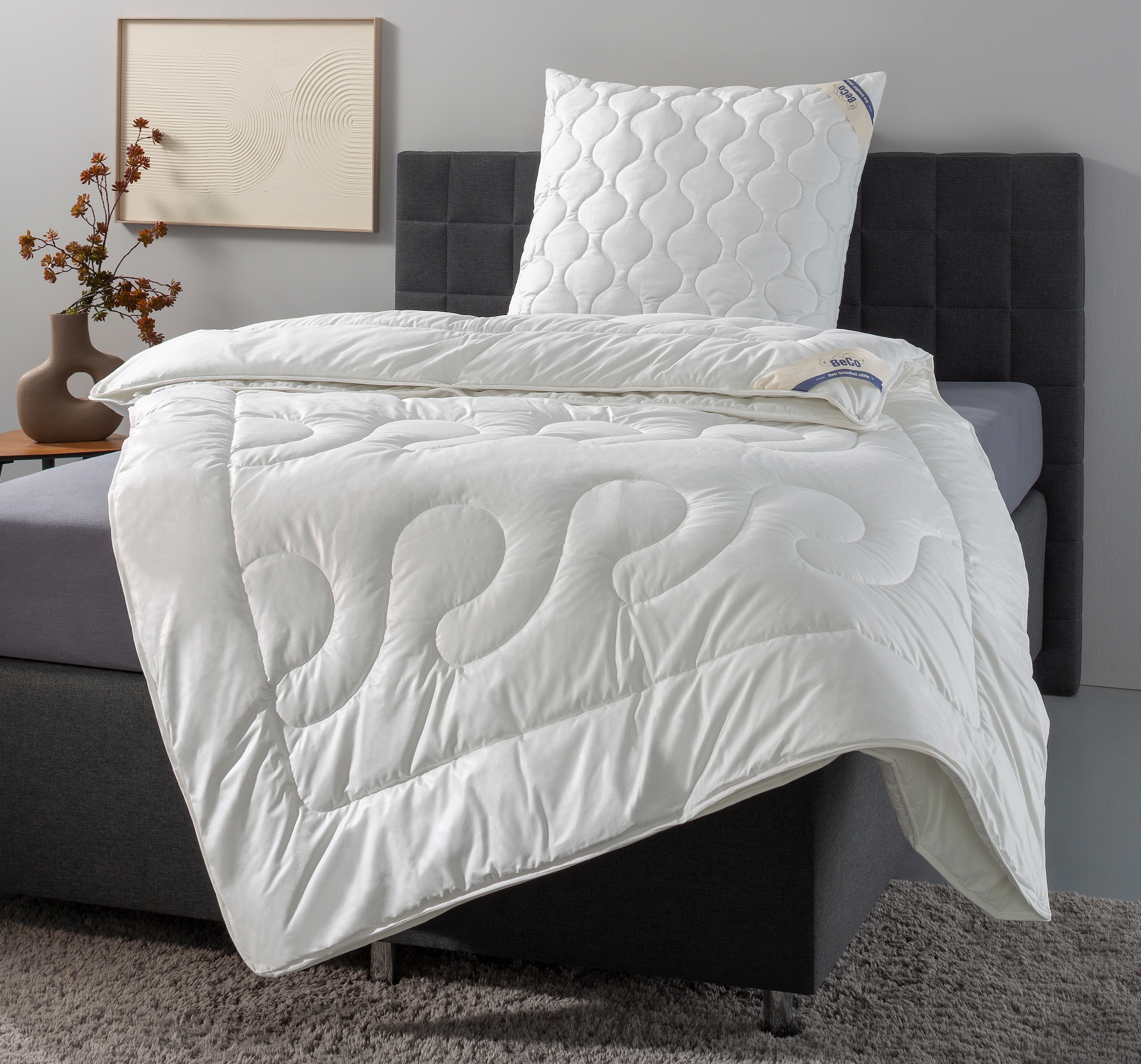 Beco Kunstfaserbettdecke "Aerelle™ Blue "Gold" NEUHEIT Bettdecke" 4-Jahresz günstig online kaufen