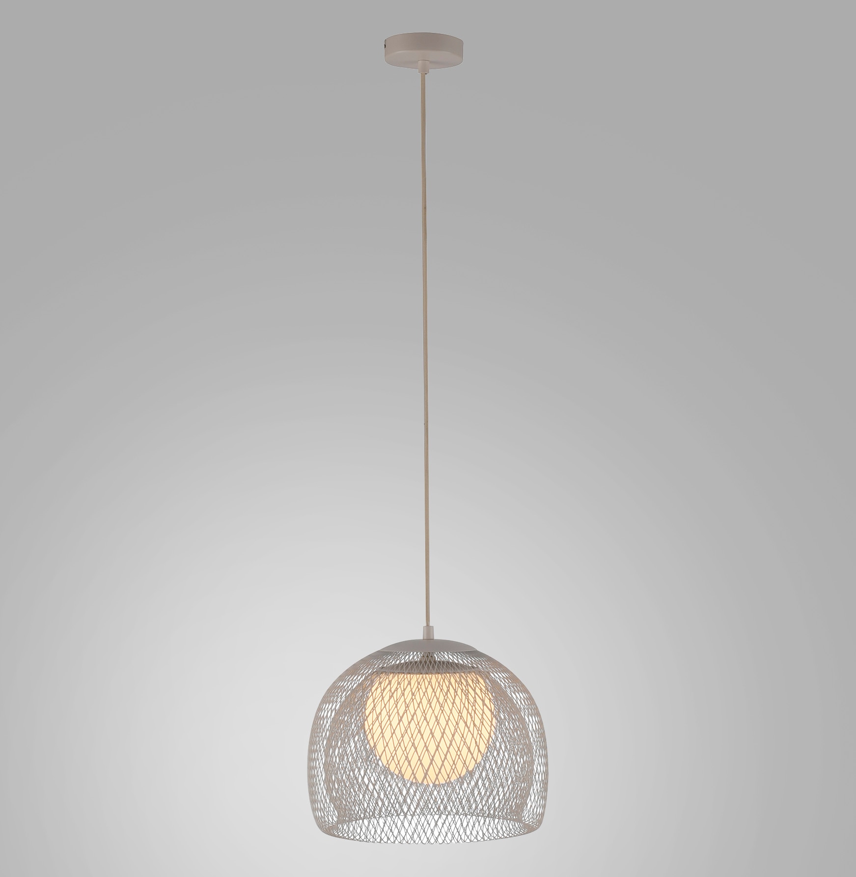 SCHÖNER WOHNEN-Kollektion Pendelleuchte »MESH« G9 1 Stk. Filigranes Design, sanftes Licht & höhenverstellbar in Sandbrise
