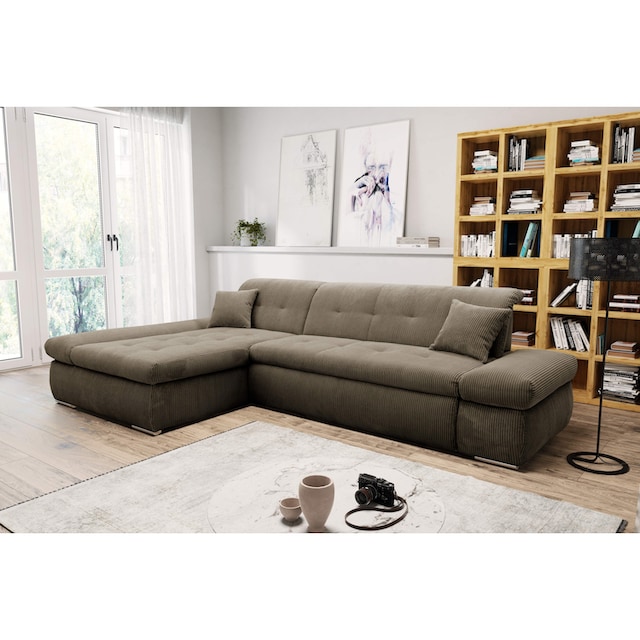 DOMO collection Ecksofa »Moric«, im XXL-Format, wahlweise mit Bettfunktion  und Armlehnenverstellung bestellen | BAUR