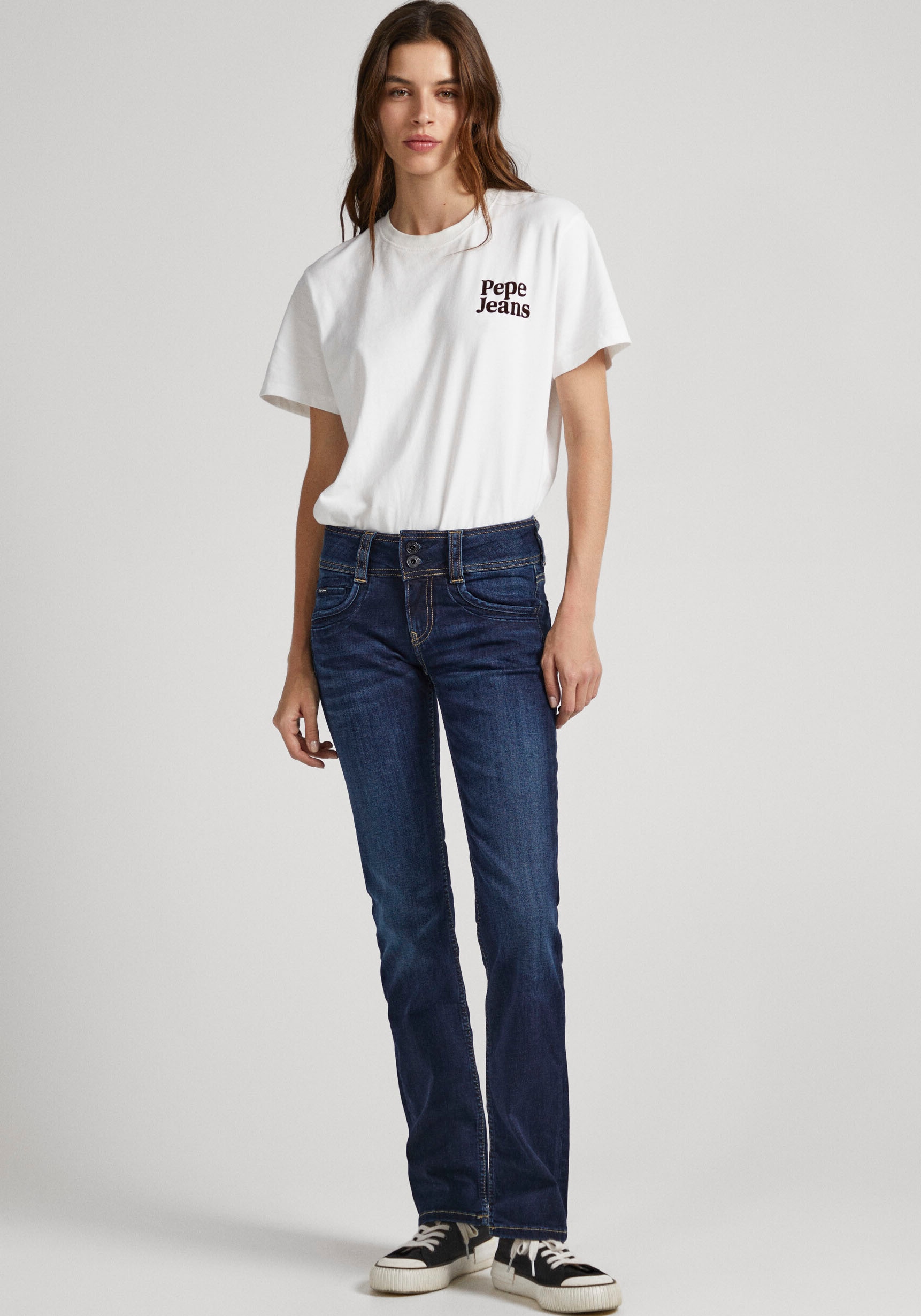 Pepe Jeans Straight-Jeans »GEN«, in schöner Qualtät mit geradem Bein und Doppel-Knopf-Bund