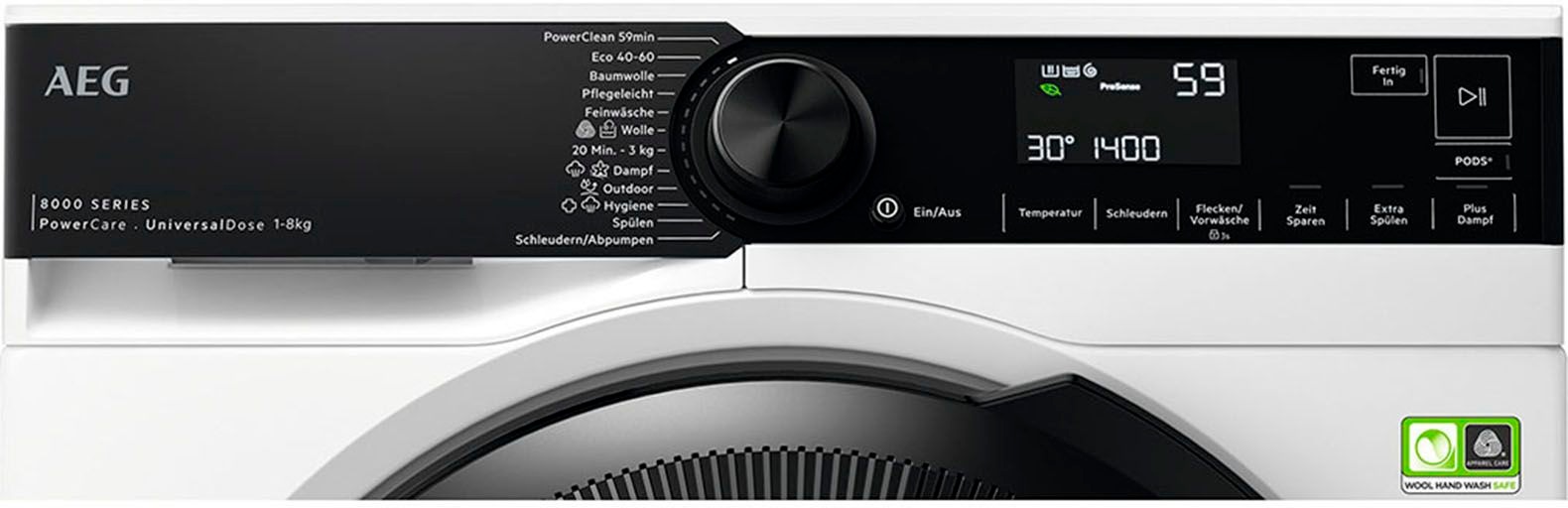 AEG Waschmaschine Serie 8000 »LR8EG75480«, 8 kg, 1400 U/min, AEG Schontrommel - Behutsamer Umgang mit Textilien