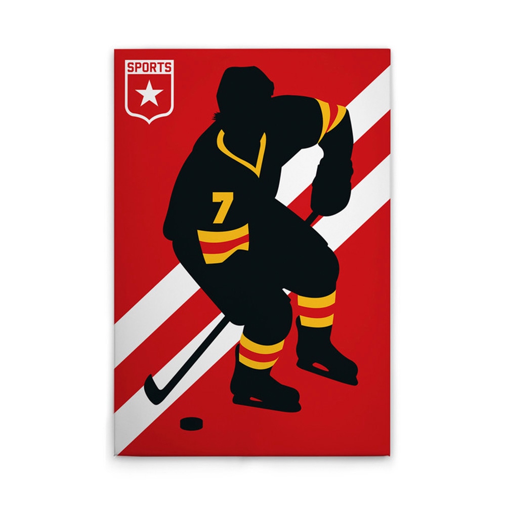 A.S. Création Leinwandbild "IceHockey - Wandbild Rot Gelb Schwarz Keilrahme günstig online kaufen