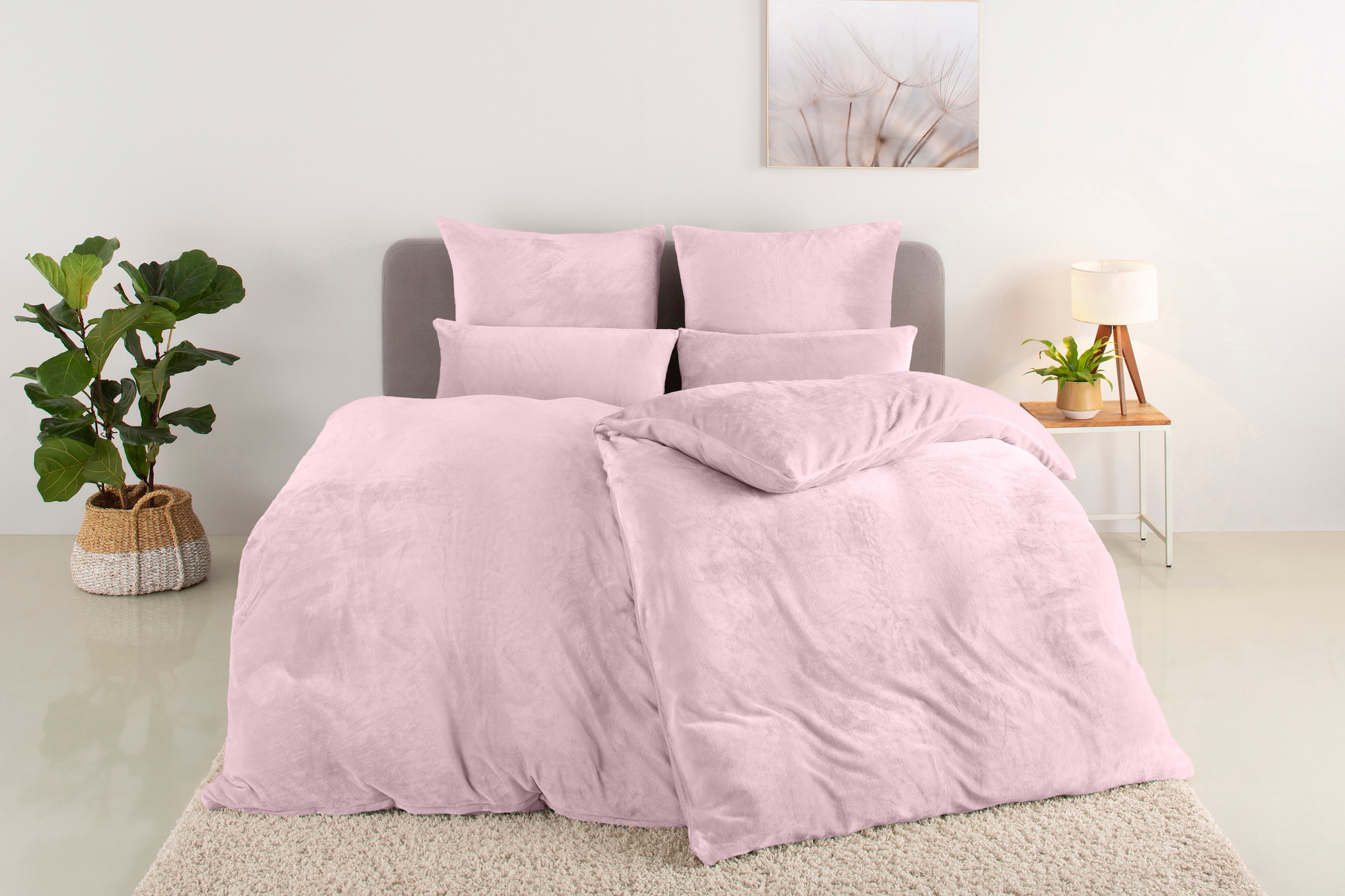 OTTO home Bettwäsche "Desner3, besonders weich im Griff, Cashmere-Touch" 3 Bettwäsche mit Reißverschluss