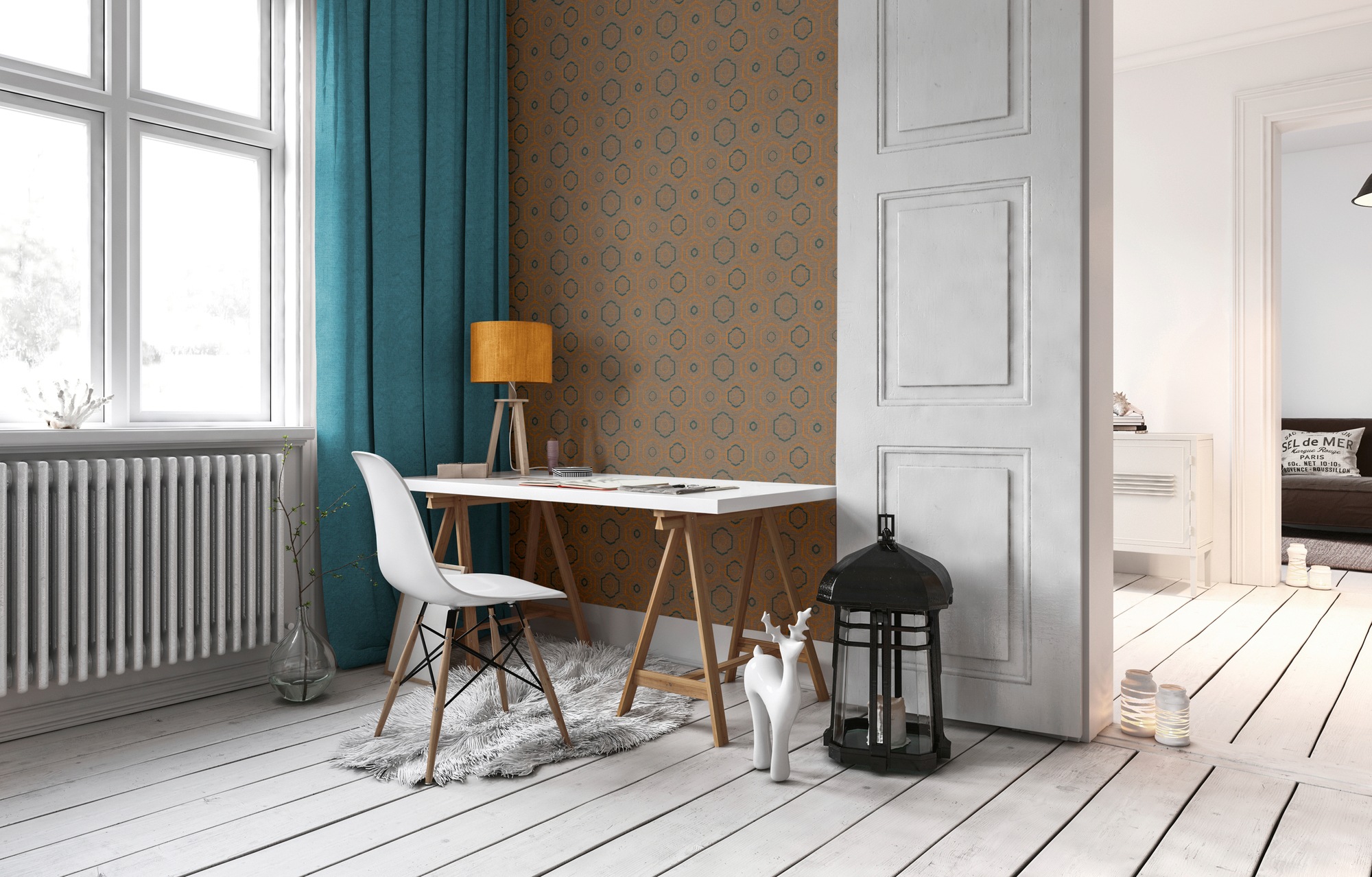 A.S. Création Vliestapete »Ethnic Origin geometrisch grafisch«, grafisch-geometrisch-gemustert, Tapete Geometrisch Tapeten Wohnzimmer Schlafzimmer Küche lau Design