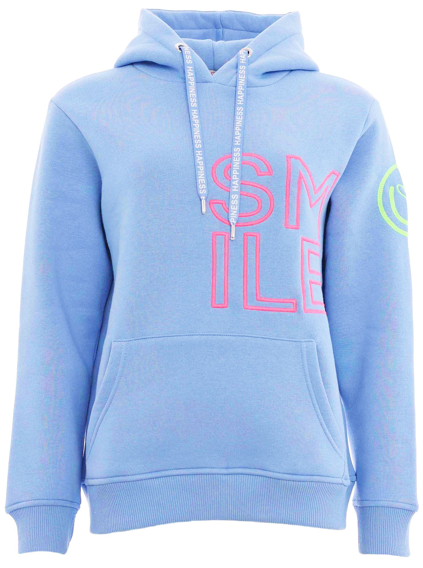 Zwillingsherz Hoodie ""Alissa 2.0"", mit SMILE Stickerei vorne und hinten