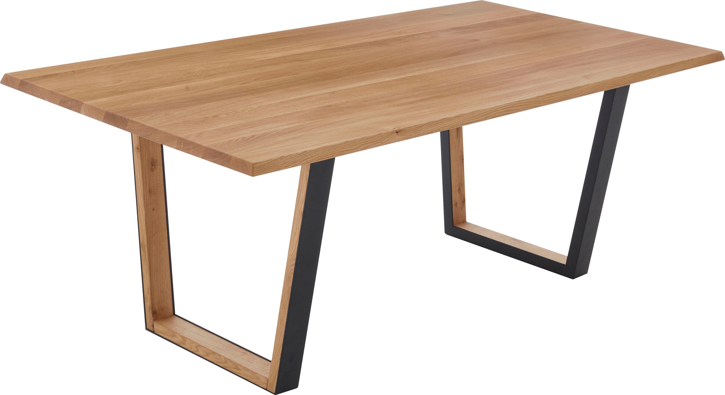 NIEHOFF SITZMÖBEL Esstisch »Granada«, Design-Kufe Eisen schwarz, mit Eiche massiv... kaufen