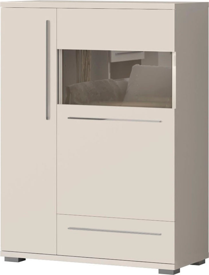 OTTO home Highboard "Piano Vitrine" (H/B/T): 123/90/40,2cm, UV lackiert, So günstig online kaufen