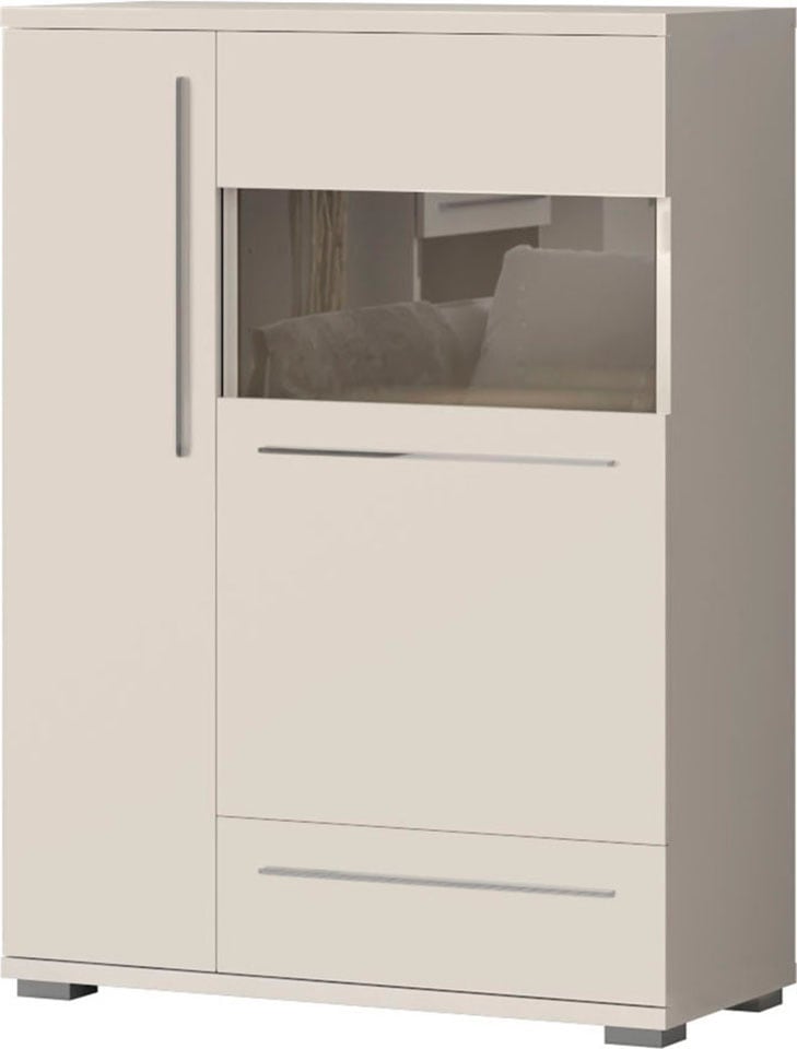 Places of Style Highboard "Piano Vitrine", UV lackiert, Soft-Close Funktion günstig online kaufen