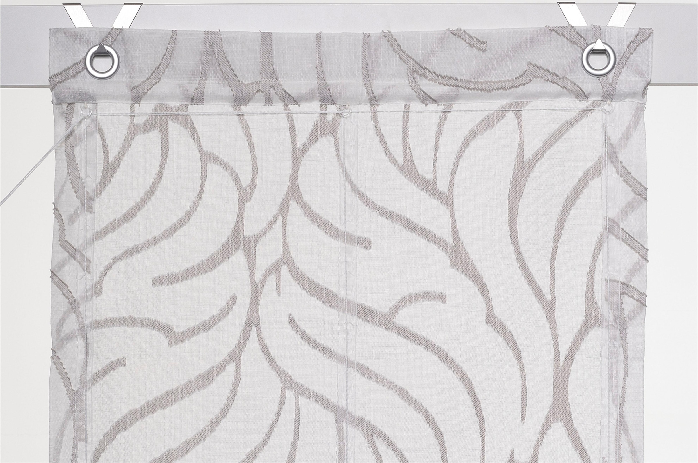 Kutti Raffrollo BAUR mit Polyester, freihängend, | halbtransparent, Hakenaufhängung »Skyline«, Bohren, bestellen Hakenaufhängung, ohne