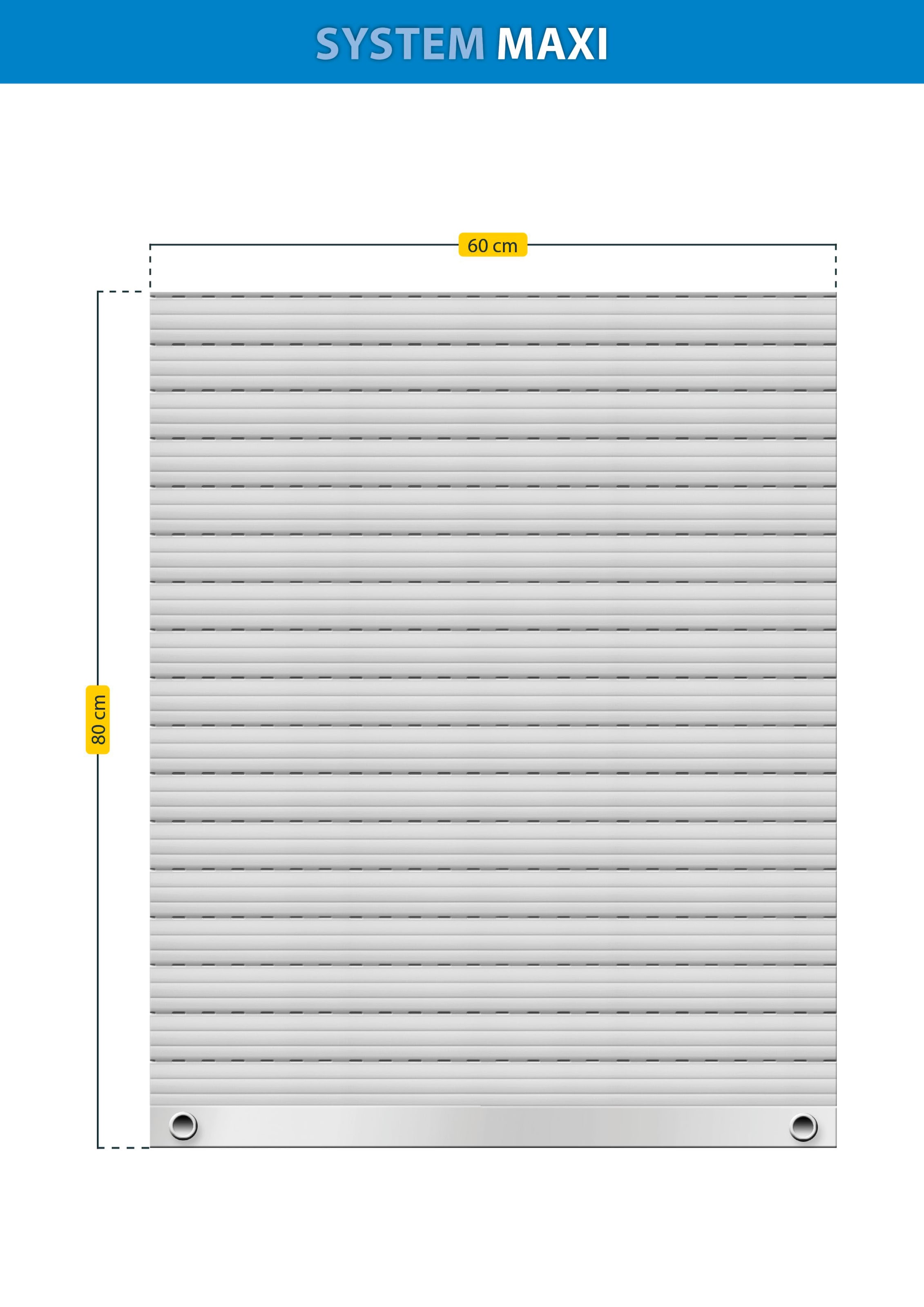 SCHELLENBERG Rollladenpanzer »Set für Fenster, Maxi System für 60 mm Stahlrohrwelle«, PVC Jalousie, in verschiedenen Größen erhältlich, grau