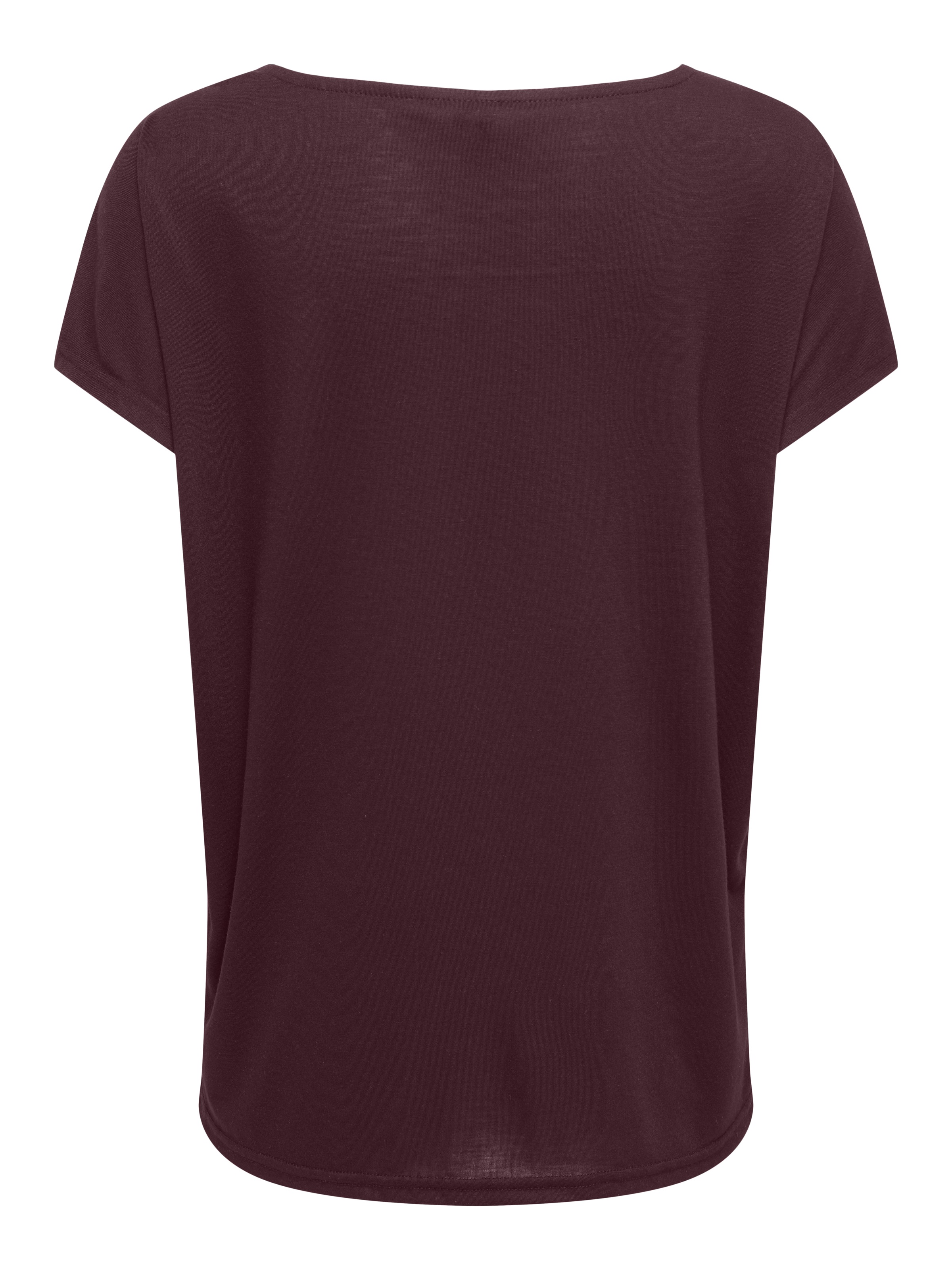 Spitzenshirt ONLY "ONLWINNIE S/S TOP CS JRS", Damen, Gr. M, winetasting, Jersey, Obermaterial: 100% Polyester, unifarben, regular fit normal, Rundhals, Shirts, Polyester, regular fit 2
