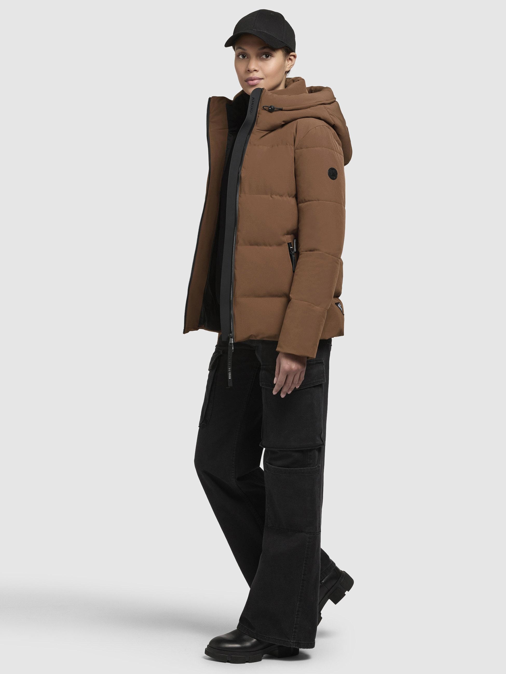 khujo Steppjacke »Fanc2-YM«, mit Kapuze, Kurze gesteppte Damen Winterjacke