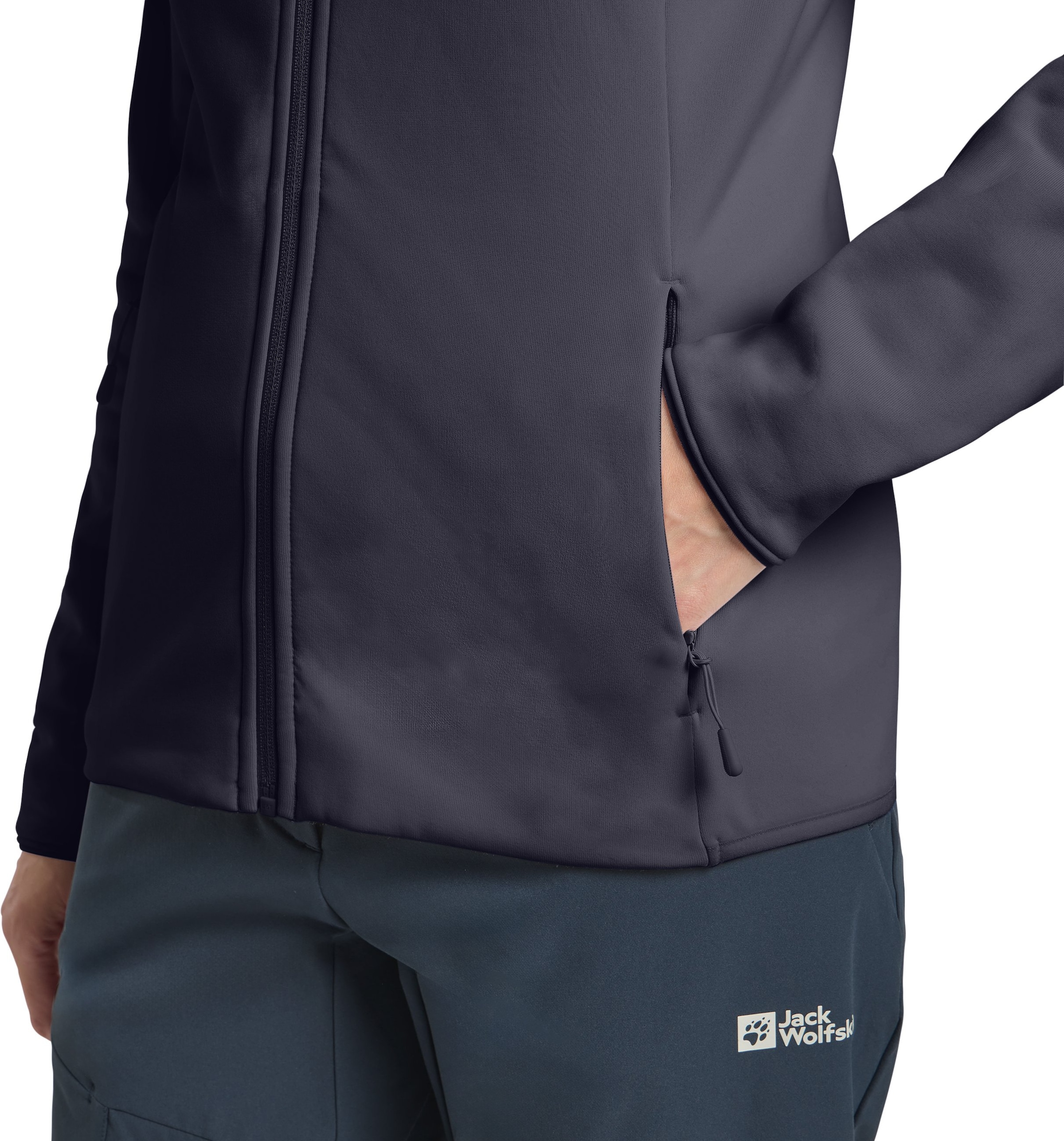 Jack Wolfskin Fleecejacke »BAISELBERG HOODED FZ W«, mit Kapuze