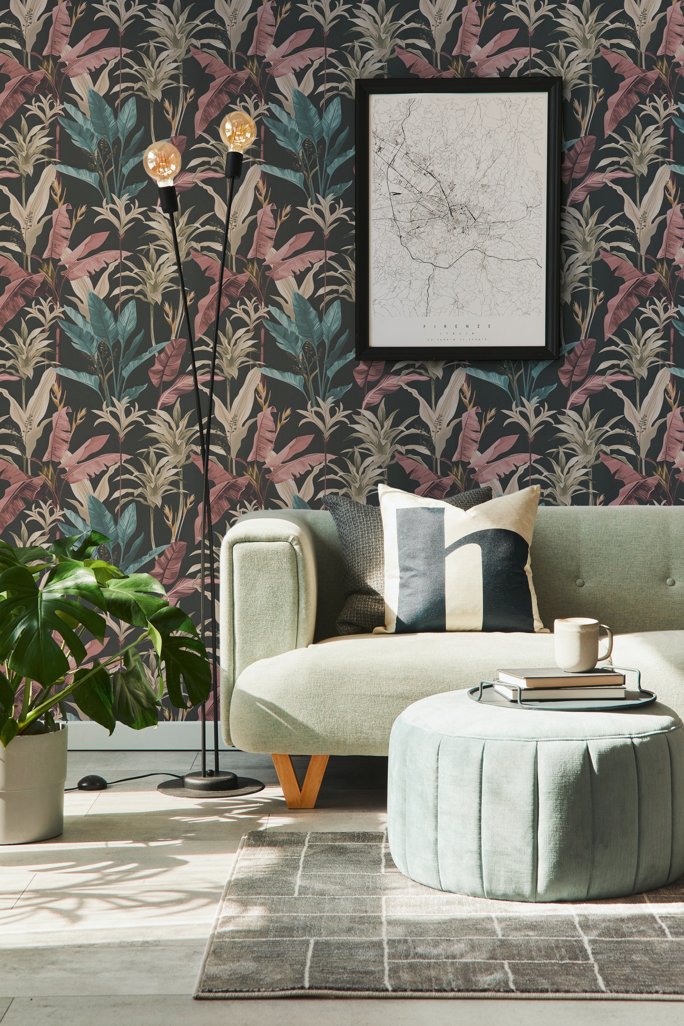 living walls "LIMITED – Tropical Leaves" botanisch naturalistisch tropisch leicht strukturiert Großformatige Palm- und Bananenblätter im Dschungel-Look