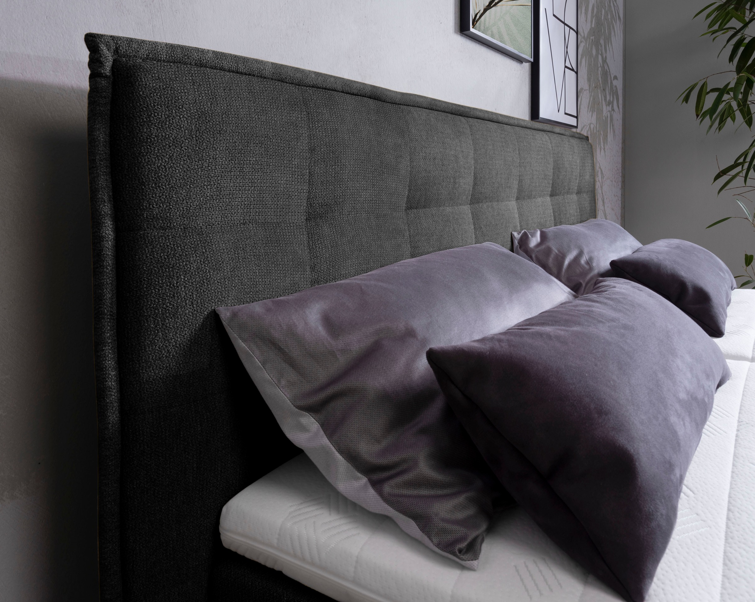 alina Boxspringbett »Edward«, 180x200cm, mit motorischer Verstellung, inklusive Matratze und Topper