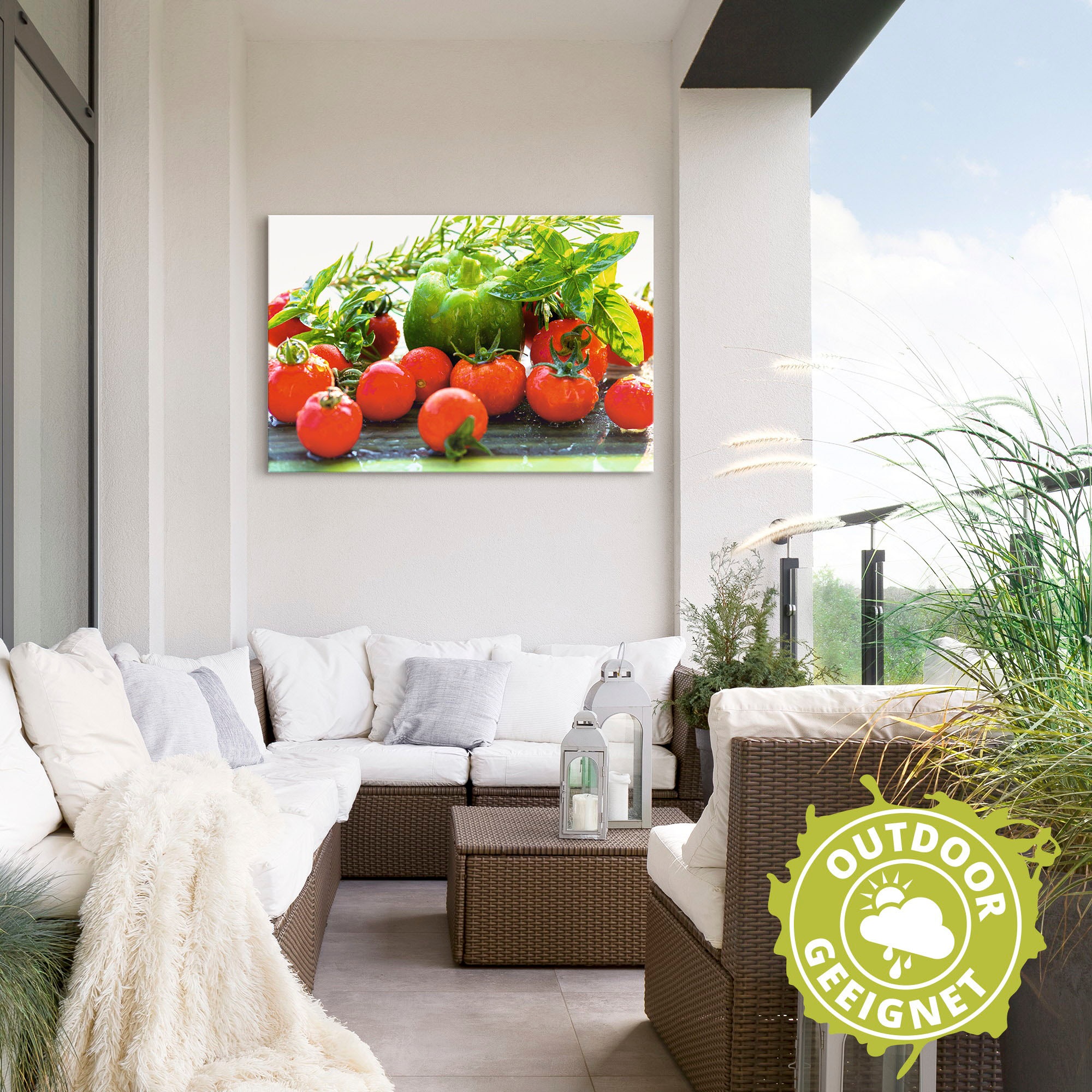 frische Tomaten«, St.), Wandbild Poster | Alubild, als Größen versch. (1 bestellen BAUR Lebensmittel, in Wandaufkleber oder Artland »Garten Leinwandbild,