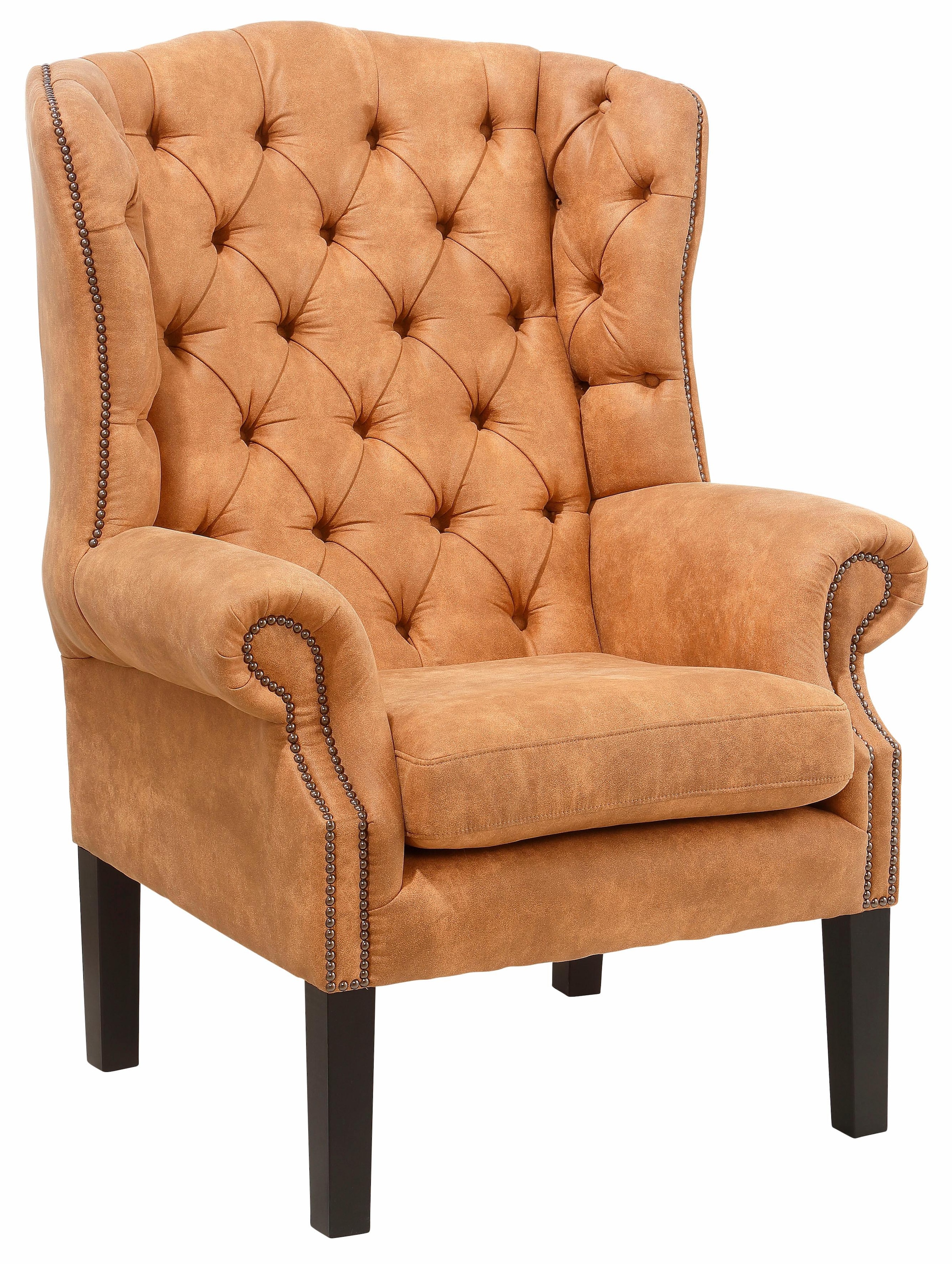 Home affaire Sessel »Bedford Ohrensessel Chesterfield«, mit aufwendiger Knopfheftung und geschwungenen Armlehnen