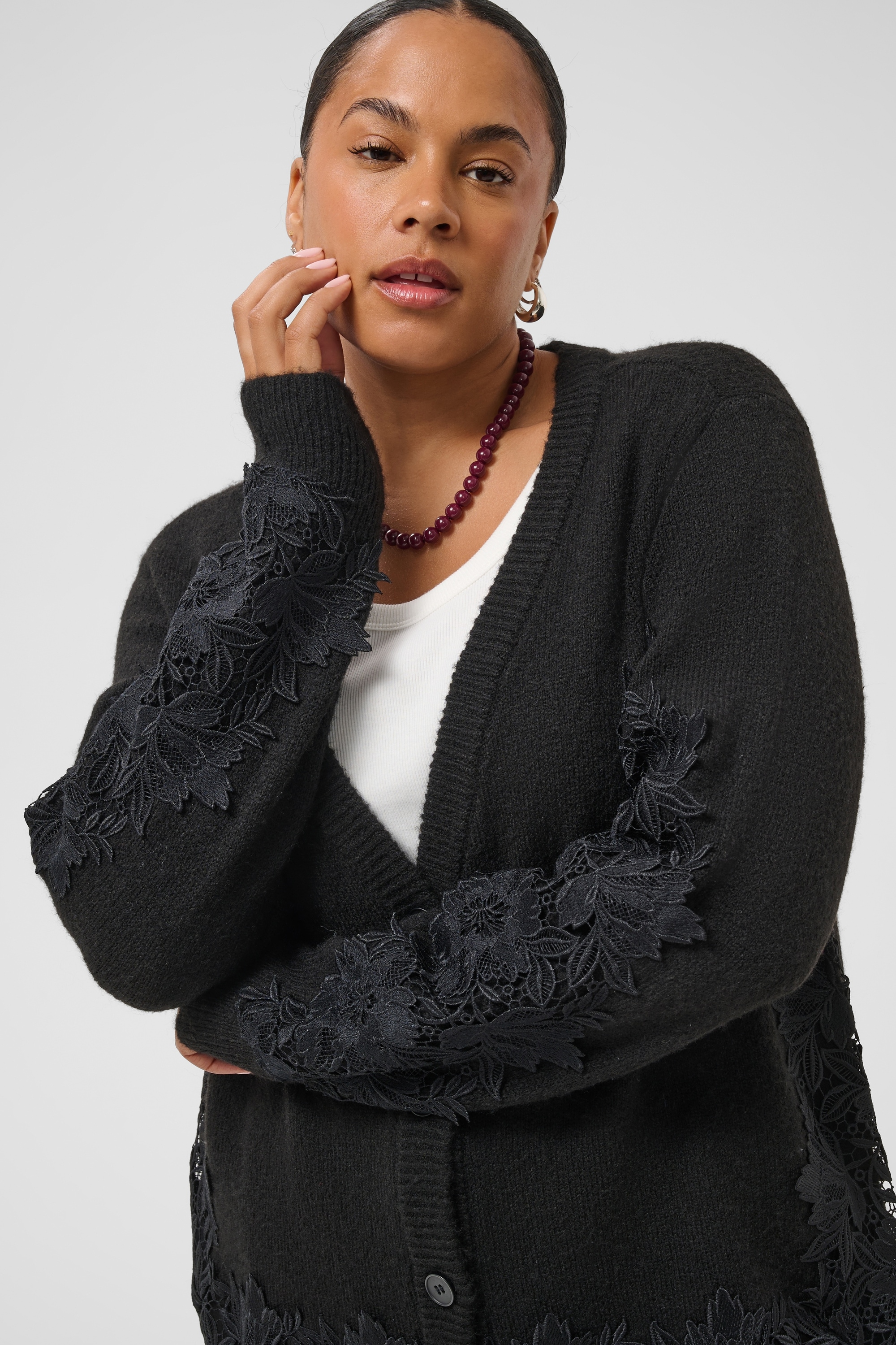 KAFFE Curve Strickjacke »KAFFE Curve Strickjacke KCsiffa«