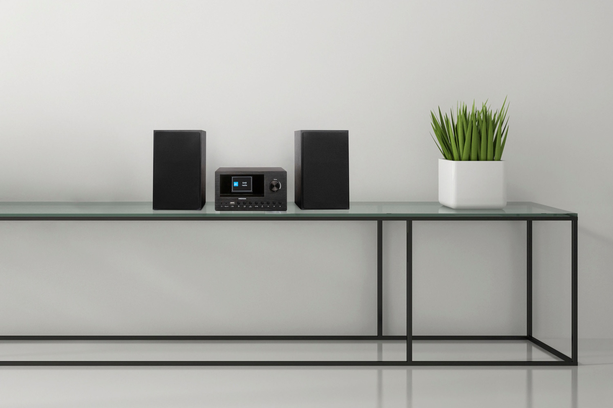 Medion® Digitalradio (DAB+) »LIFE® P85003 Audio System-«, (Bluetooth-WLAN Digitalradio (DAB+)-AM-Tuner-FM-Tuner-UKW mit RDS-Internetradio 30 W)